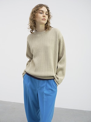 SUPER FINE WOOL RIB KNIT P/O