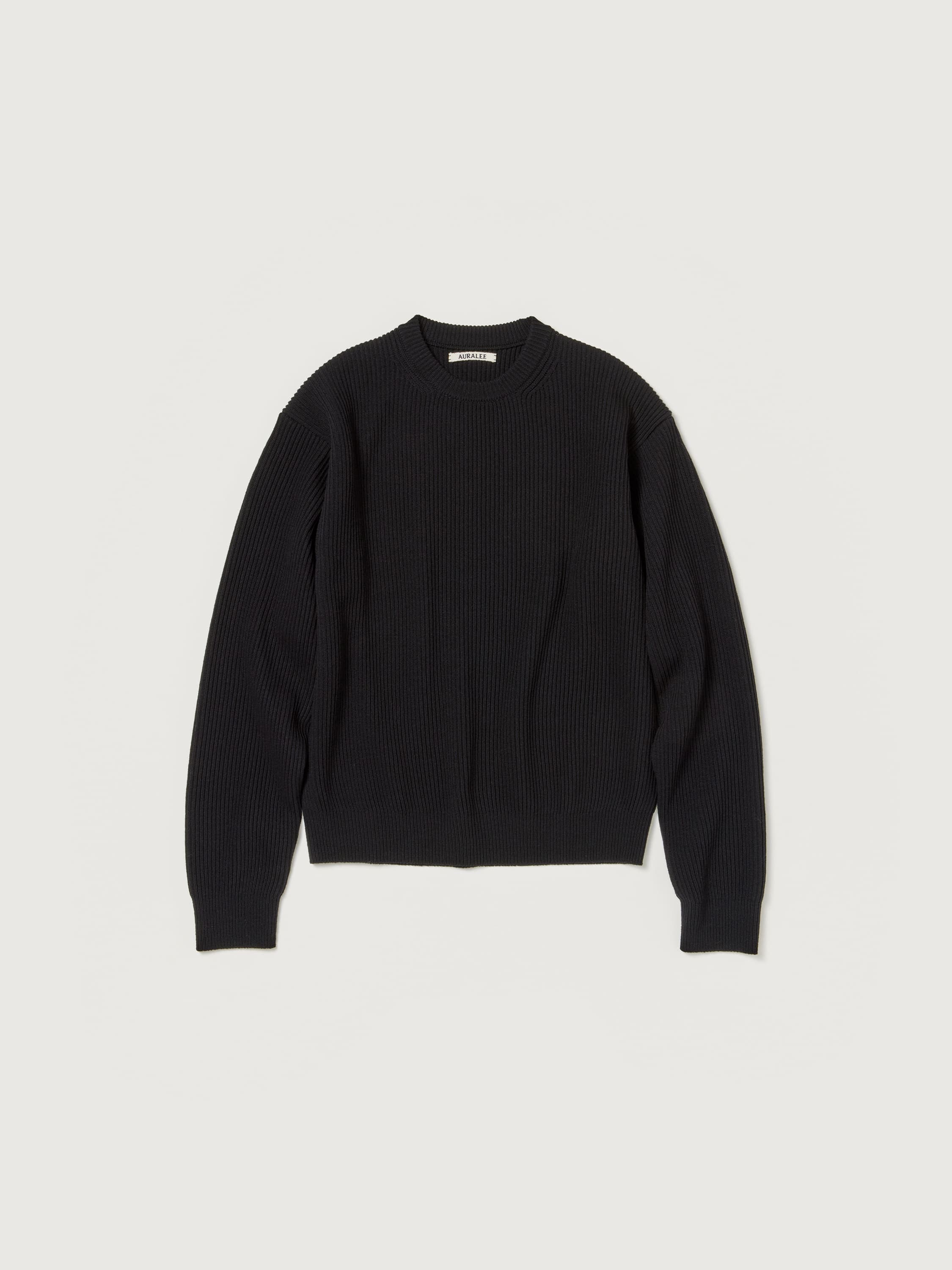 SUPER FINE WOOL RIB KNIT P/O 詳細画像 BLACK 1