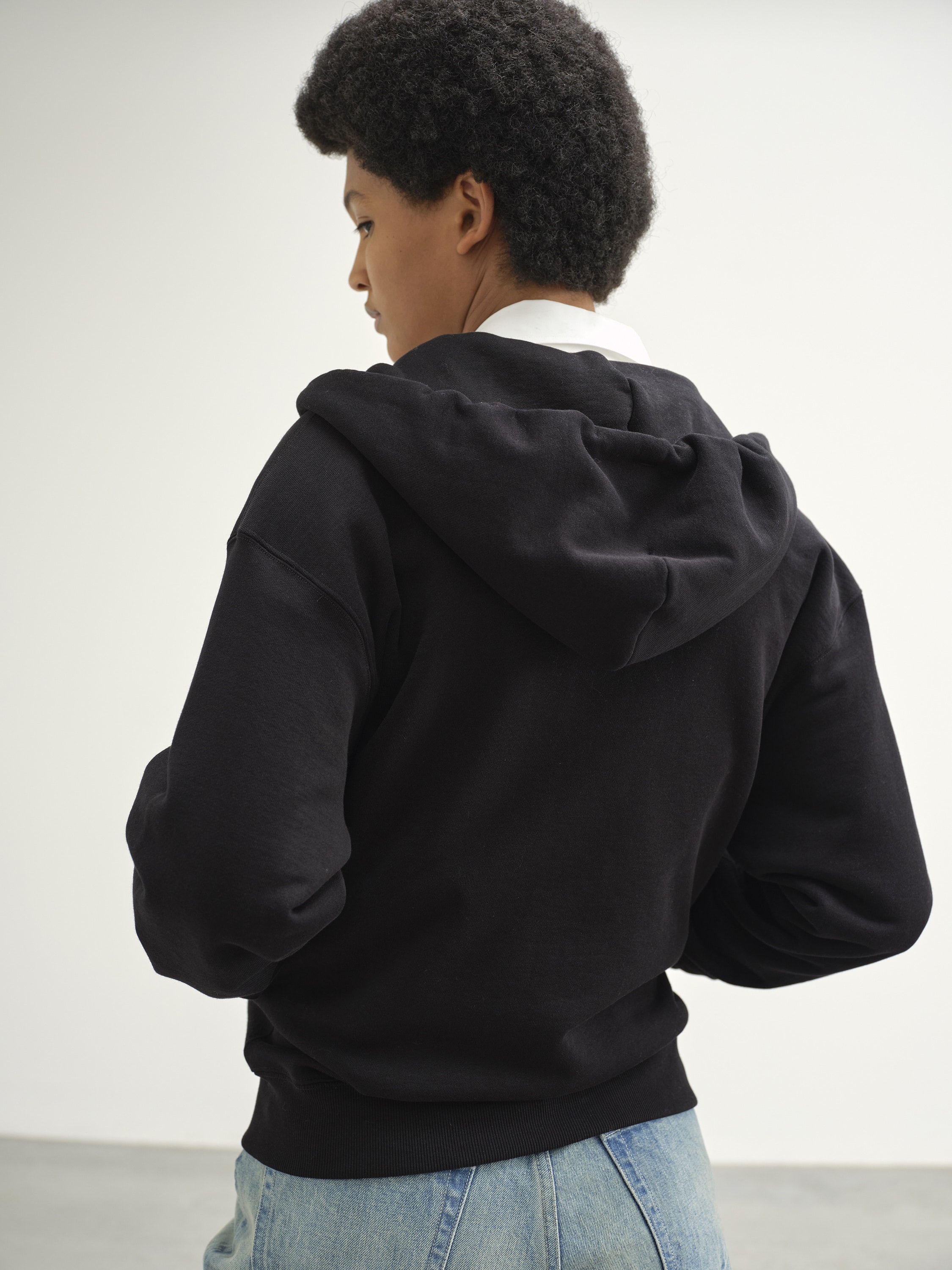 SMOOTH SOFT SWEAT ZIP PARKA 詳細画像 BLACK 2