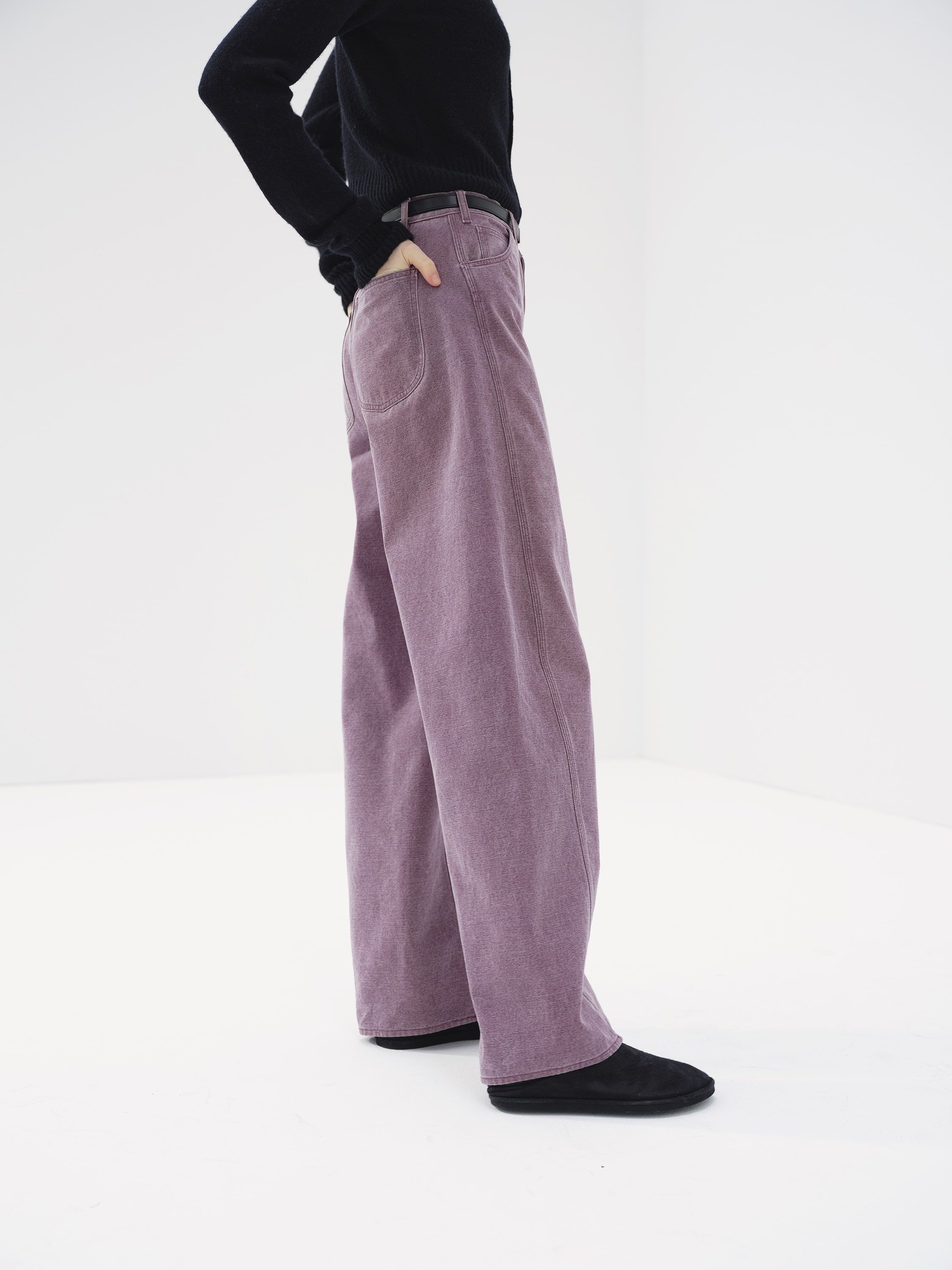 WASHED ORGANIC CANVAS PANTS 詳細画像 PURPLE 3