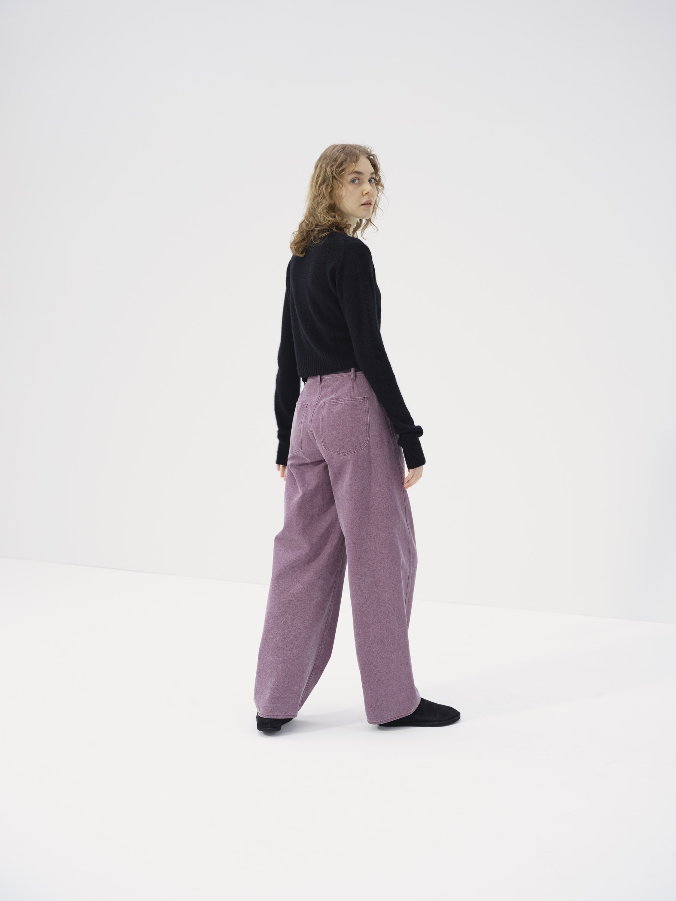 WASHED ORGANIC CANVAS PANTS 詳細画像 PURPLE 4