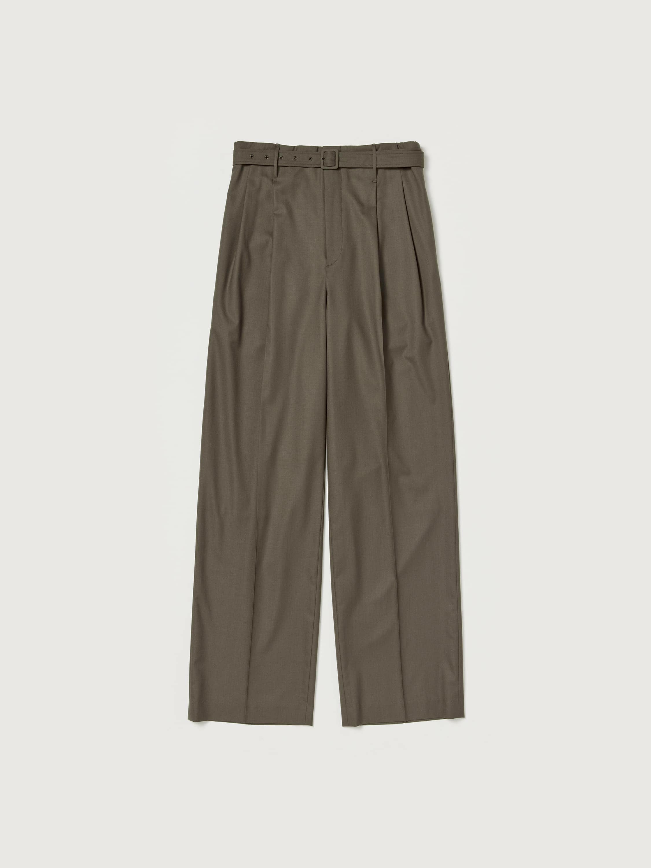 SUPER FINE TROPICAL WOOL SLACKS 詳細画像 DARK KHAKI 1