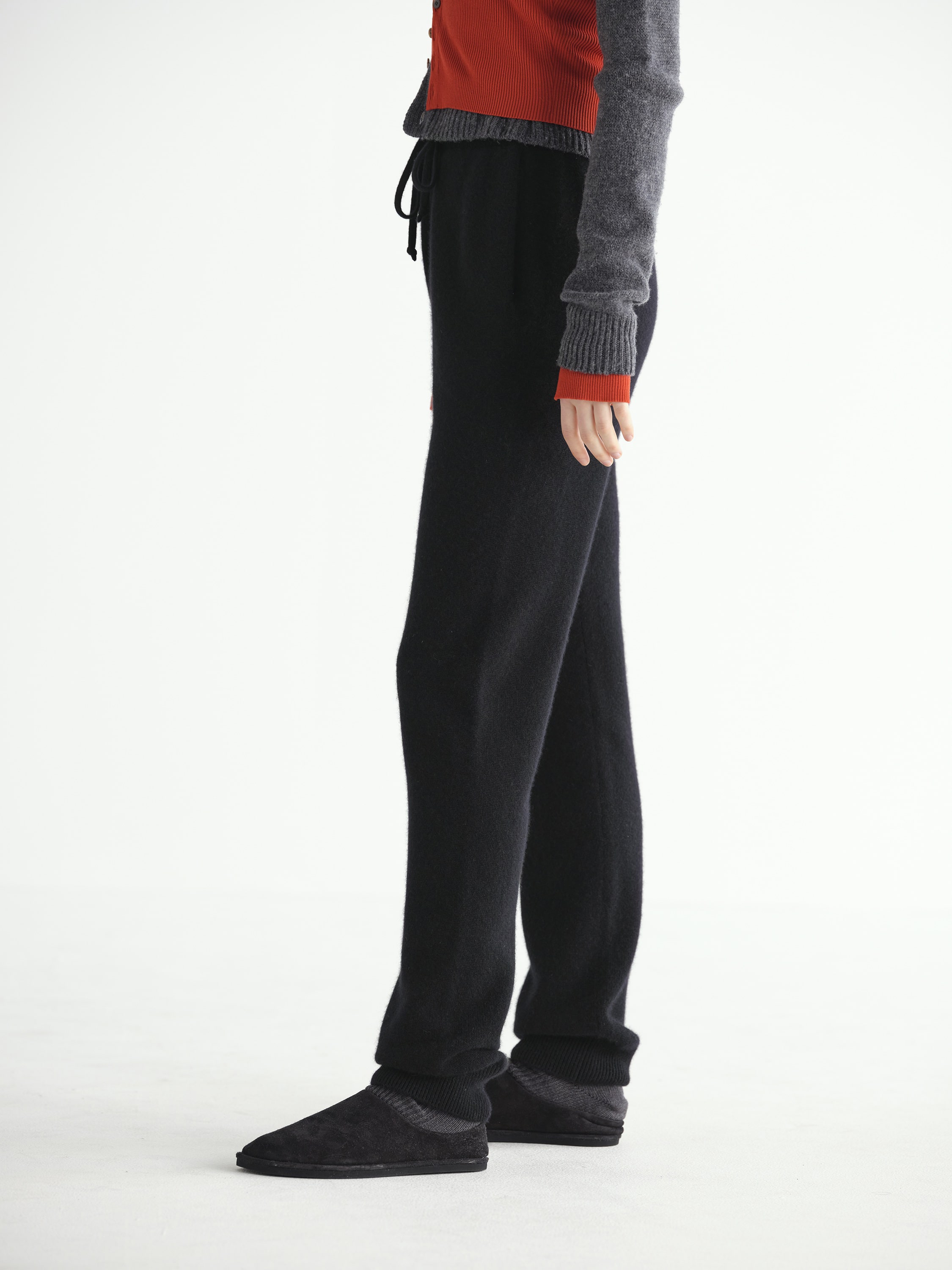 BABY CASHMERE KNIT PANTS 詳細画像 TOP BLACK 3