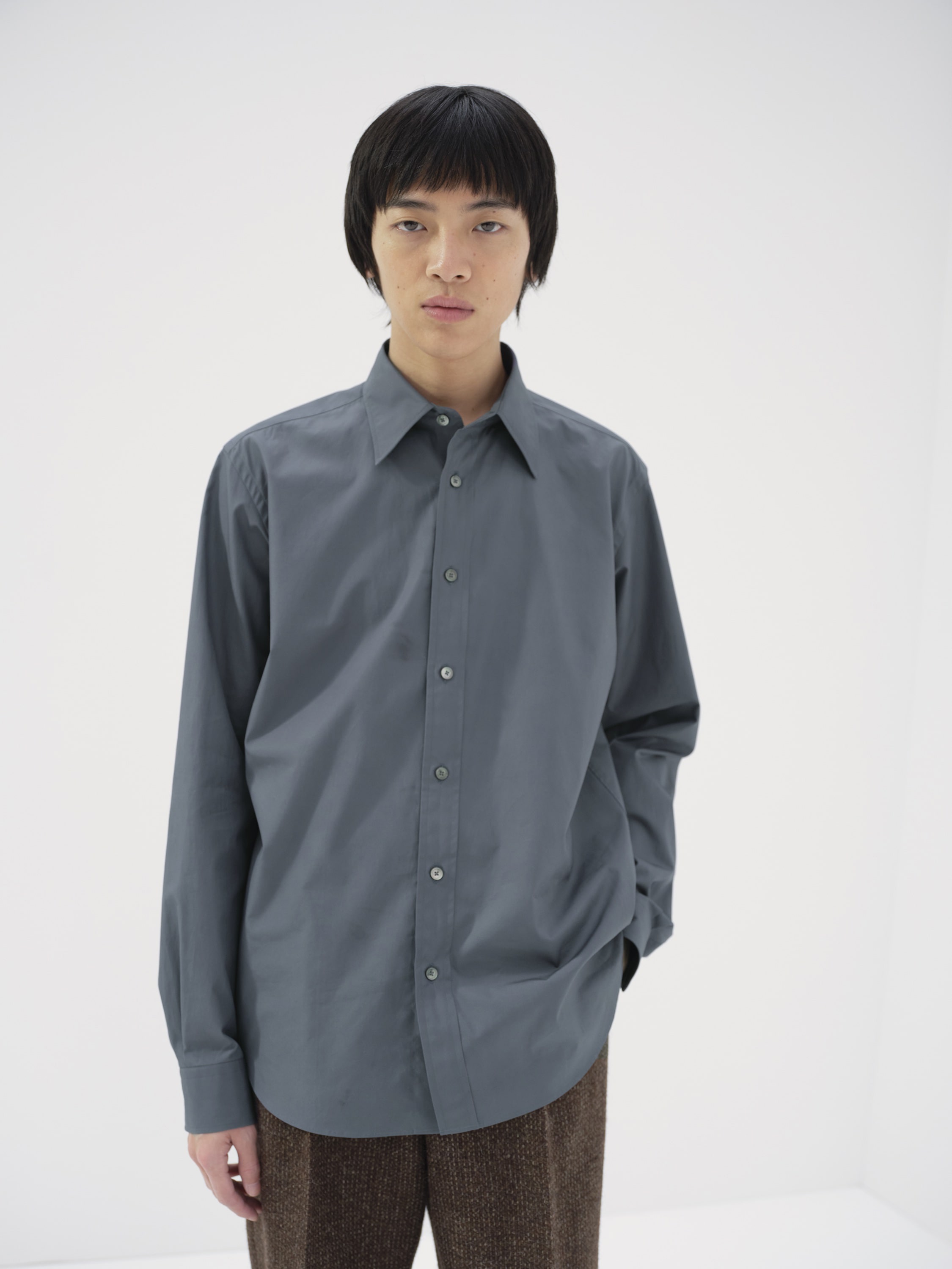 HIGH COUNT FINX OX SHIRT 詳細画像 DARK BLUE 1