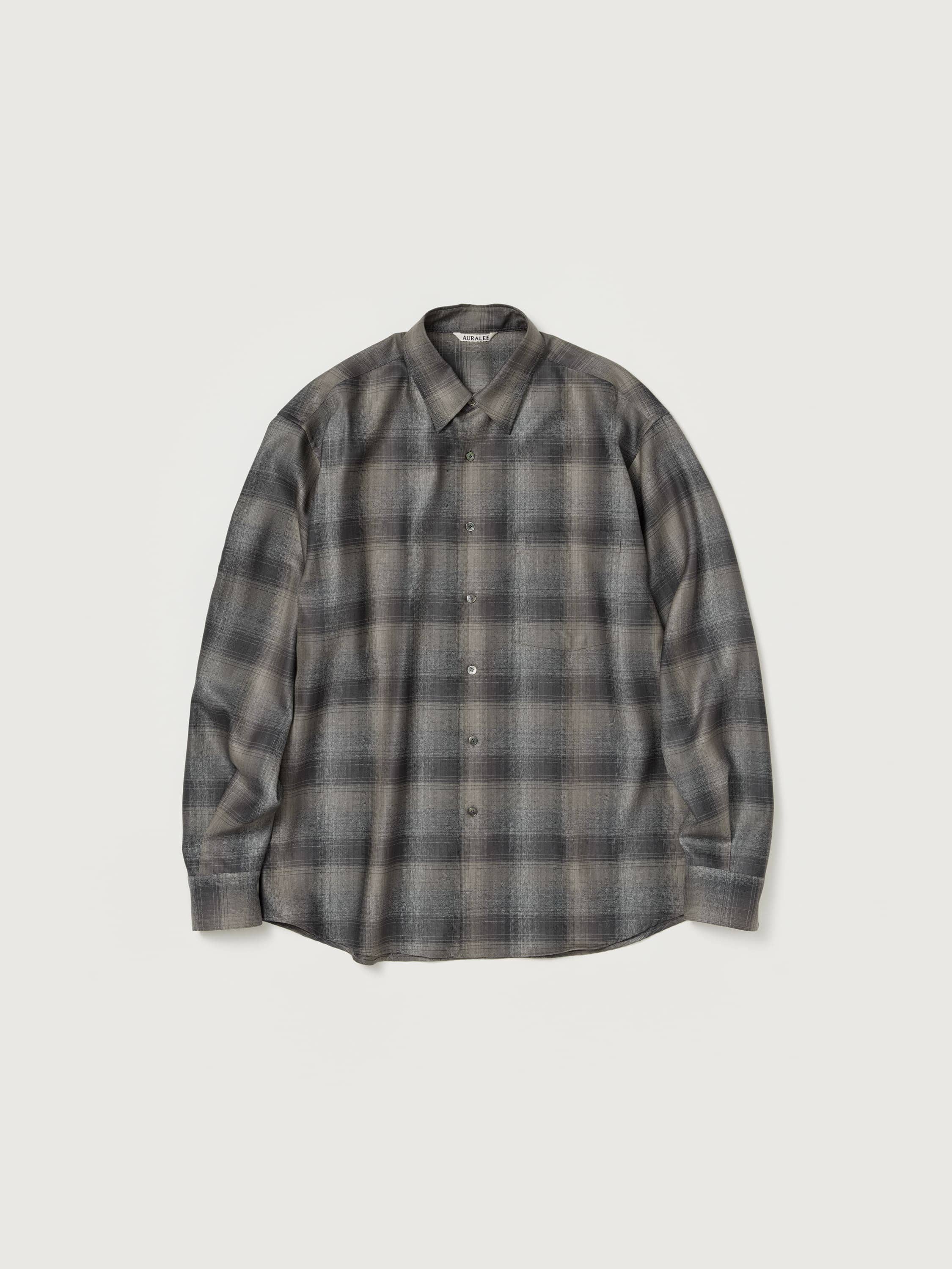 SUPER LIGHT WOOL CHECK SHIRT 詳細画像 CHARCOAL GRAY CHECK 1