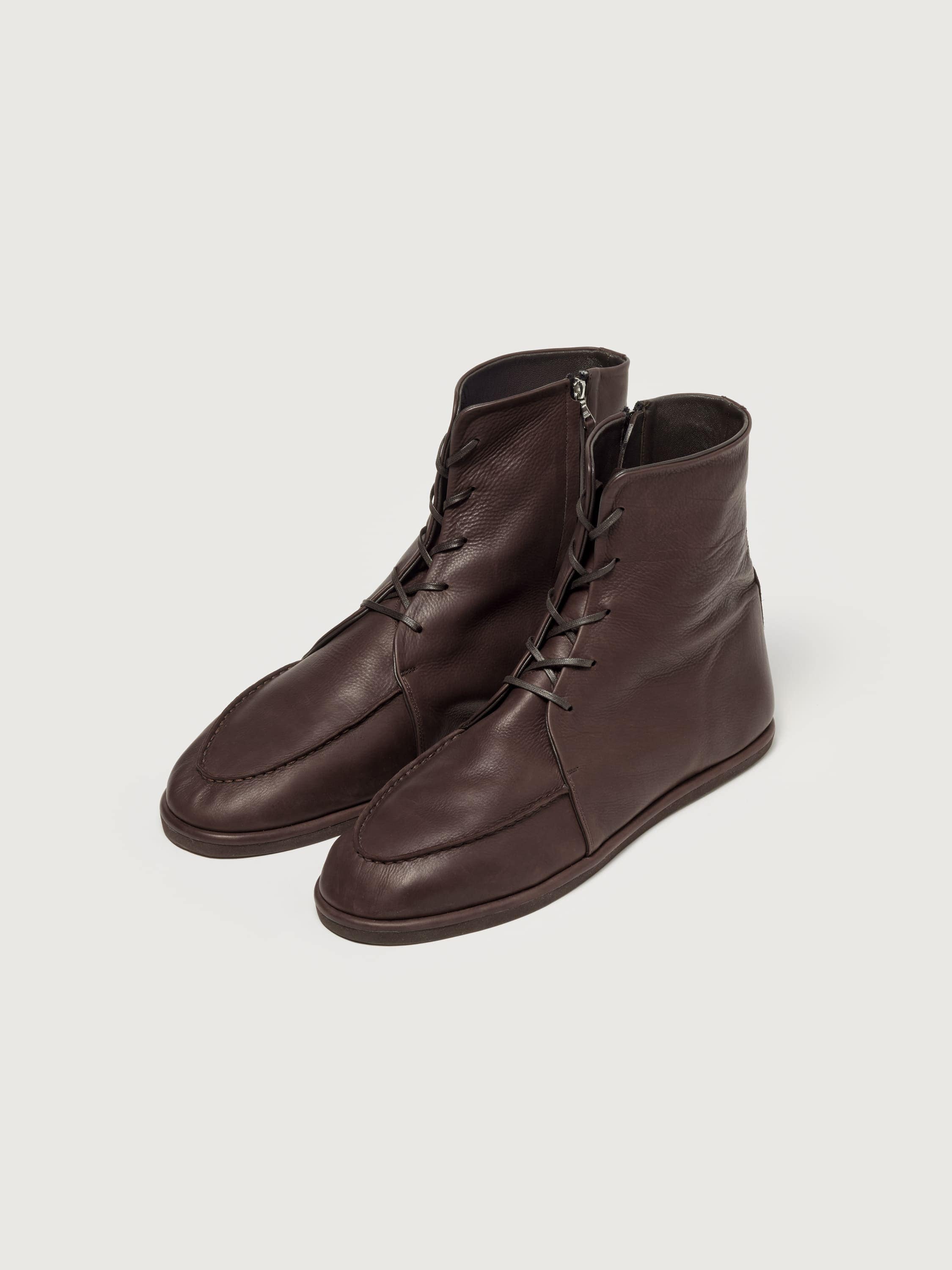 LEATHER LACE-UP BOOTS 詳細画像 BROWN 1