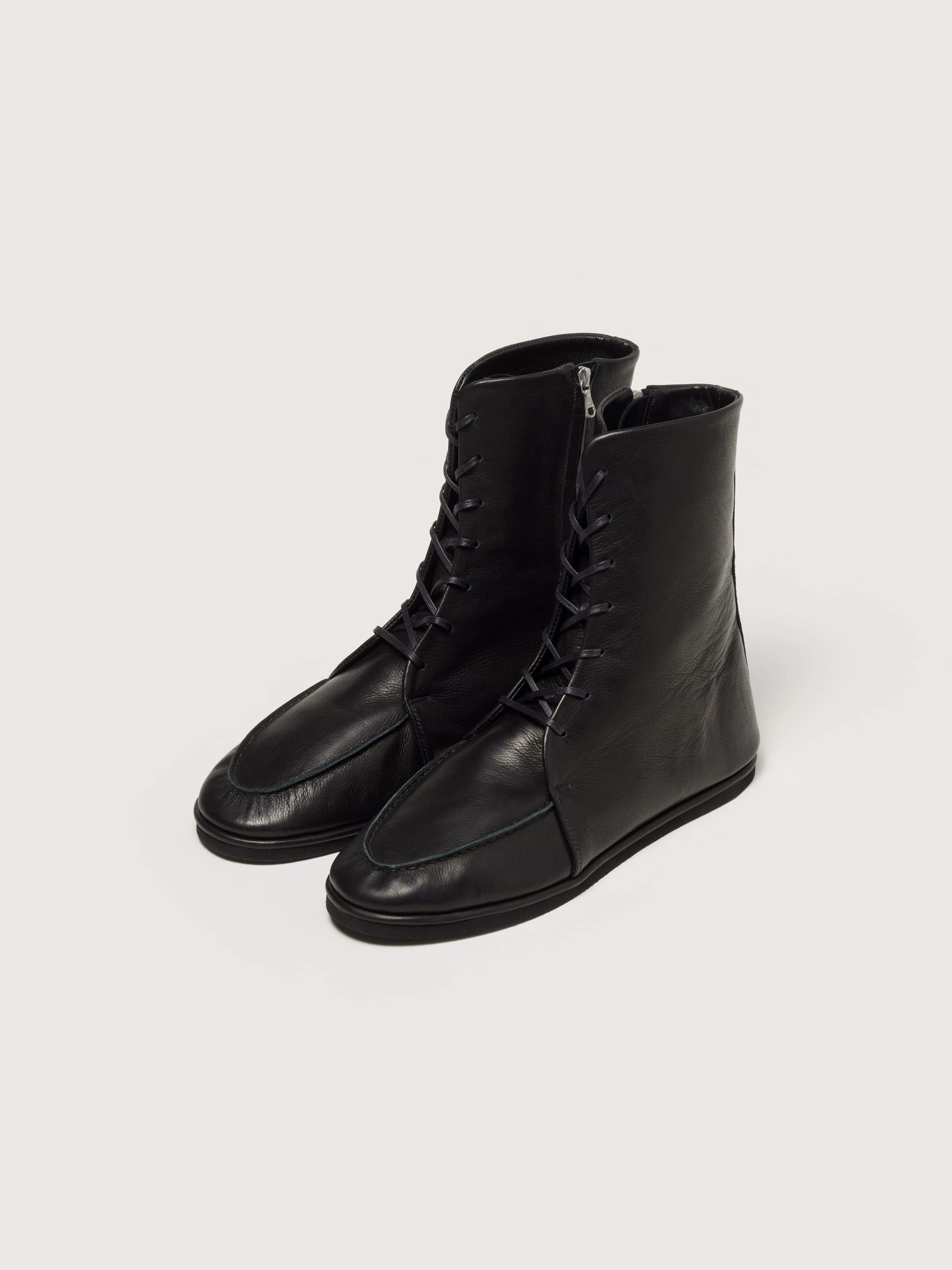 LEATHER LACE-UP BOOTS 詳細画像 BLACK 1