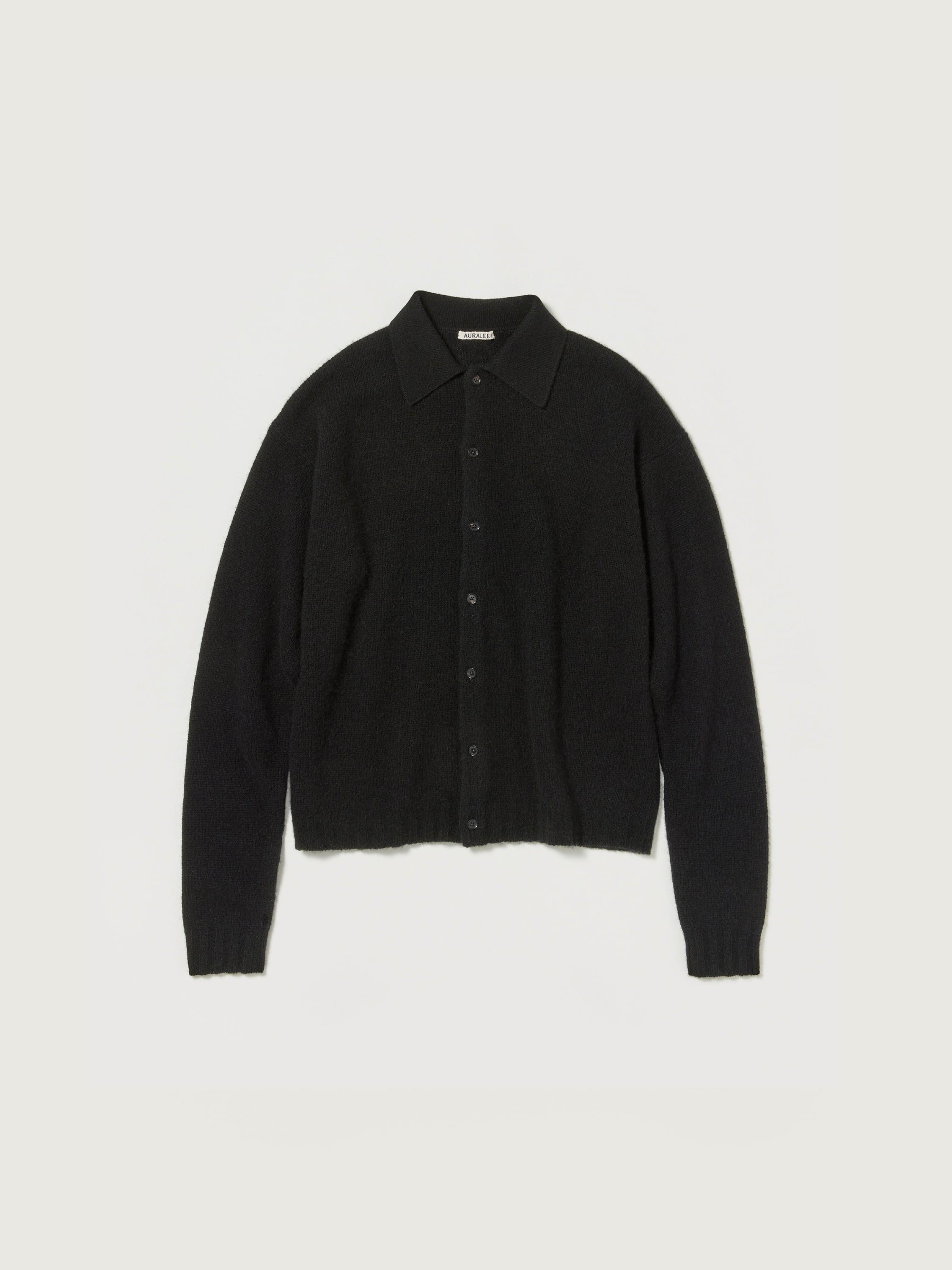 SHETLAND WOOL CASHMERE KNIT CARDIGAN 詳細画像 BLACK 1