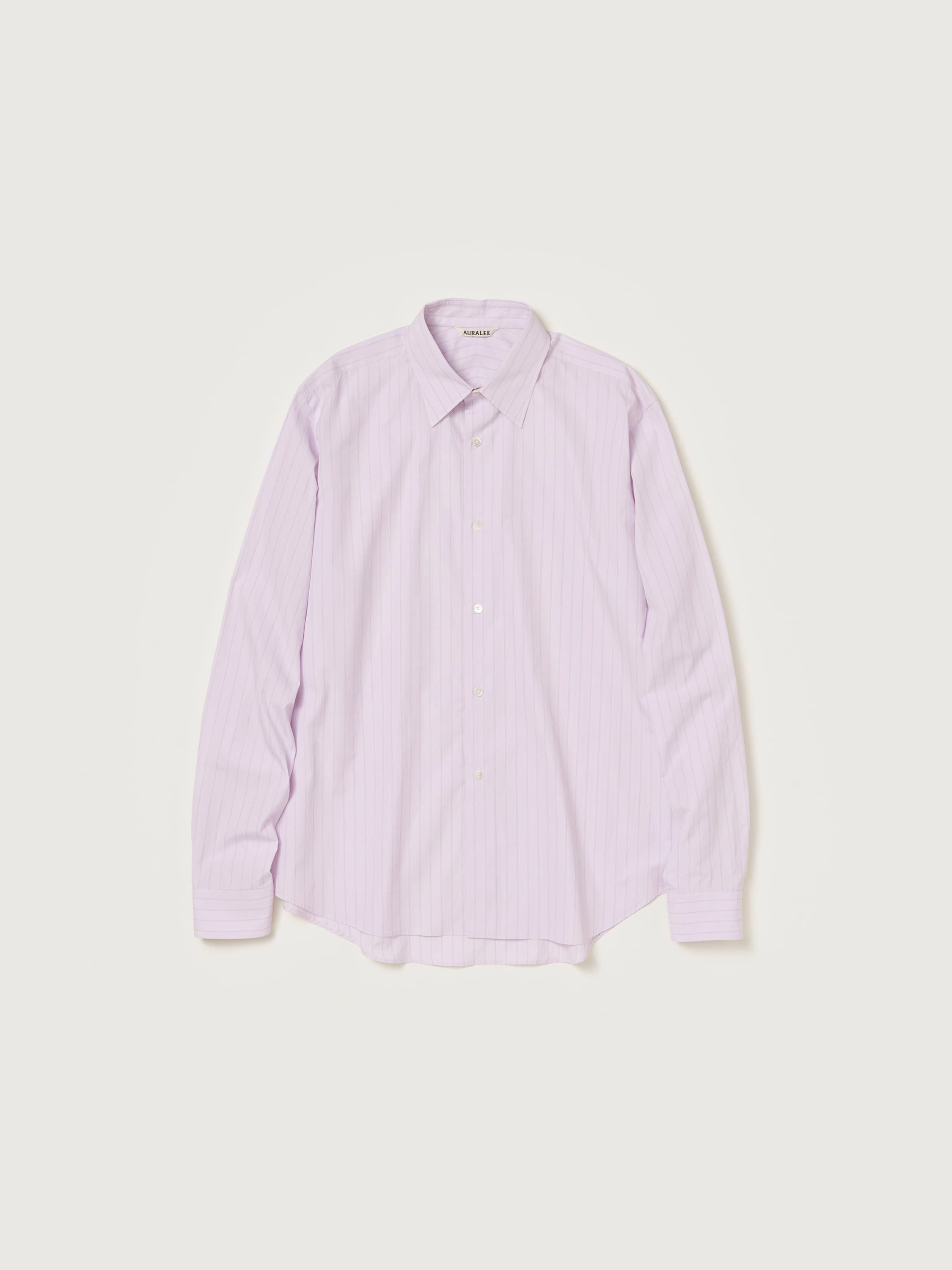 SUVIN HIGH COUNT CLOTH STRIPE SHIRT 詳細画像 LIGHT PURPLE 4