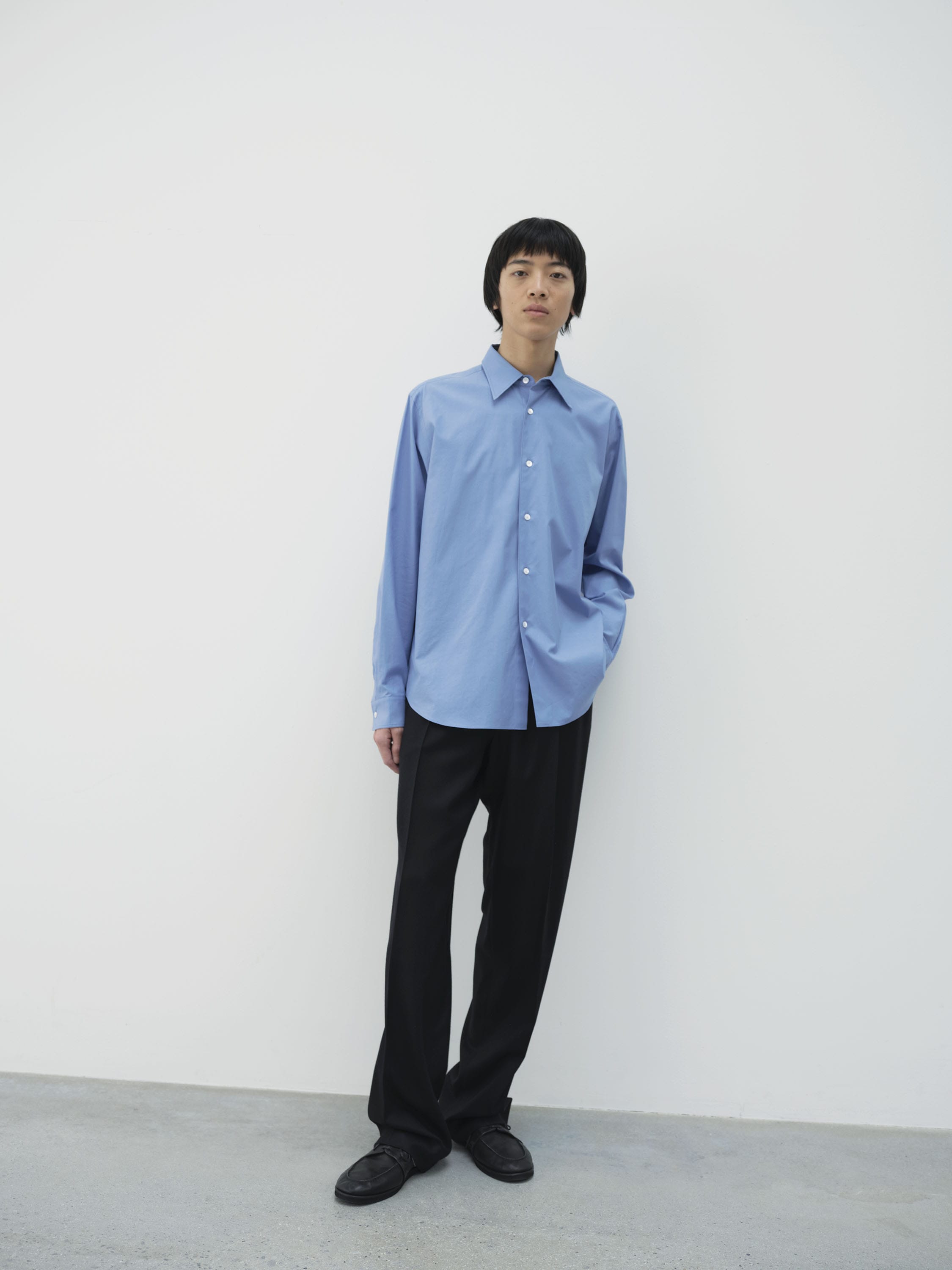 WASHED FINX TWILL SHIRT 詳細画像 BLUE 2