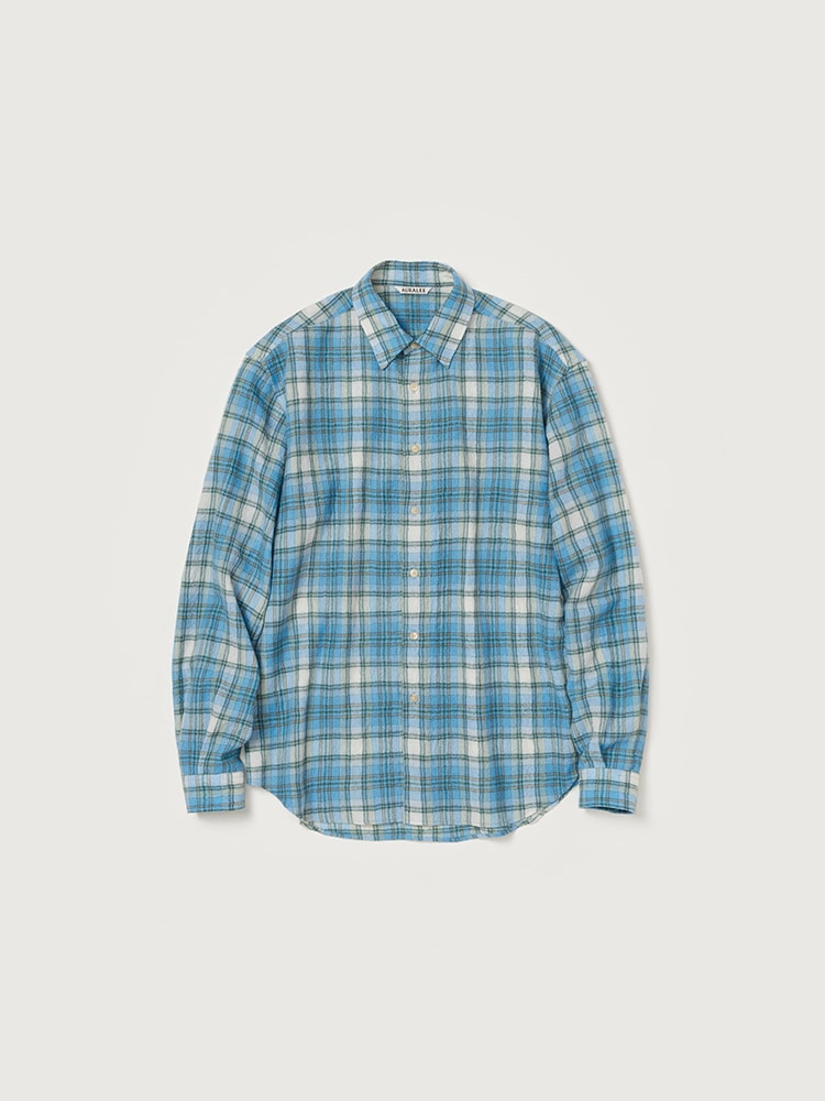 AIRY WOOL CHECK SHIRT