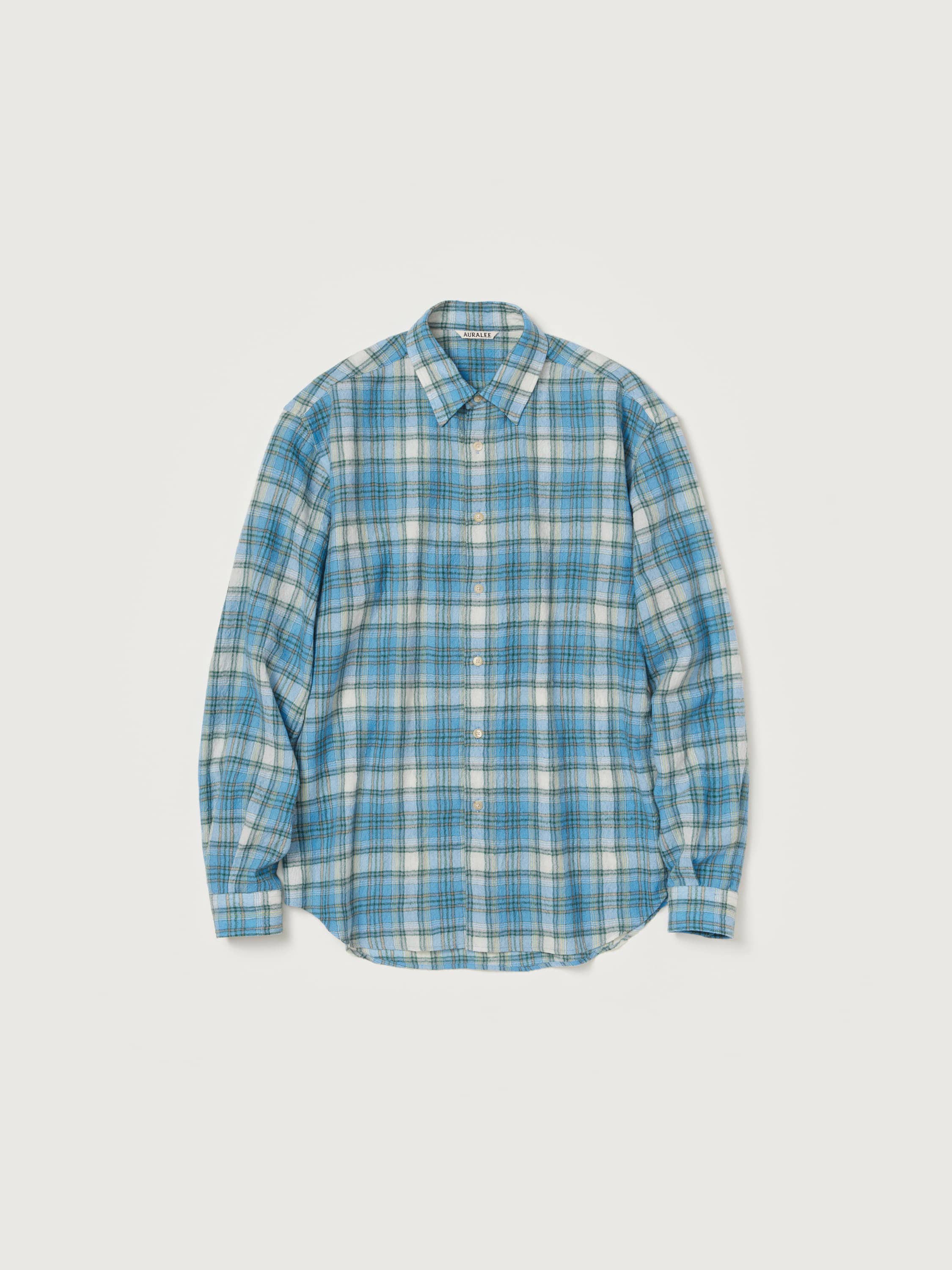 AIRY WOOL CHECK SHIRT 詳細画像 BLUE CHECK 5