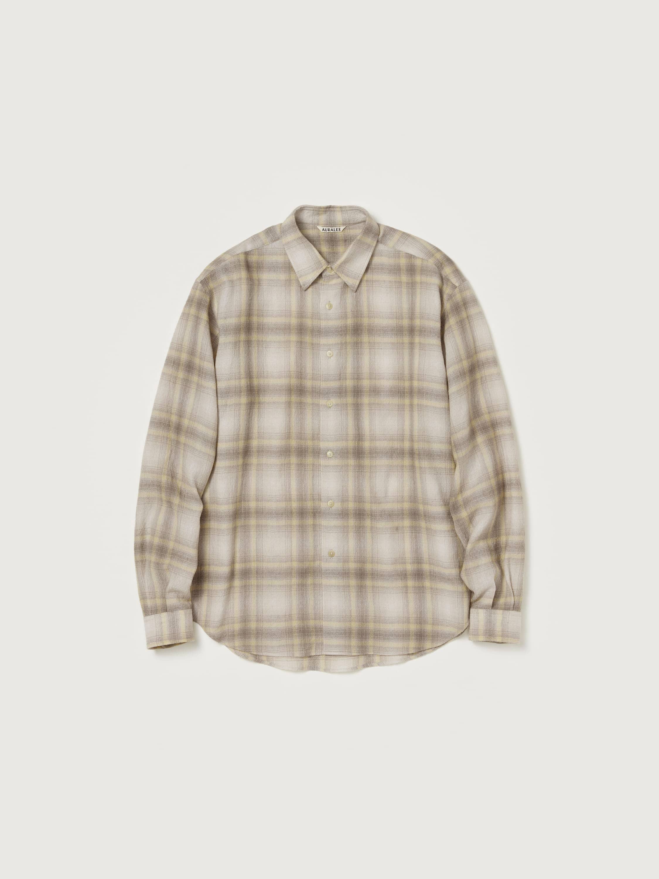 AIRY WOOL CHECK SHIRT 詳細画像 YELLOW GRAY CHECK 1