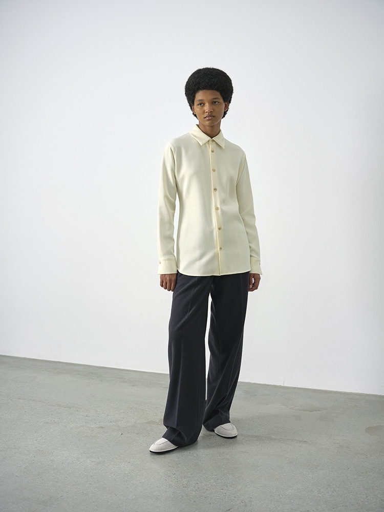 TENSE WOOL DOUBLE CLOTH SHIRT - AURALEE Official Website