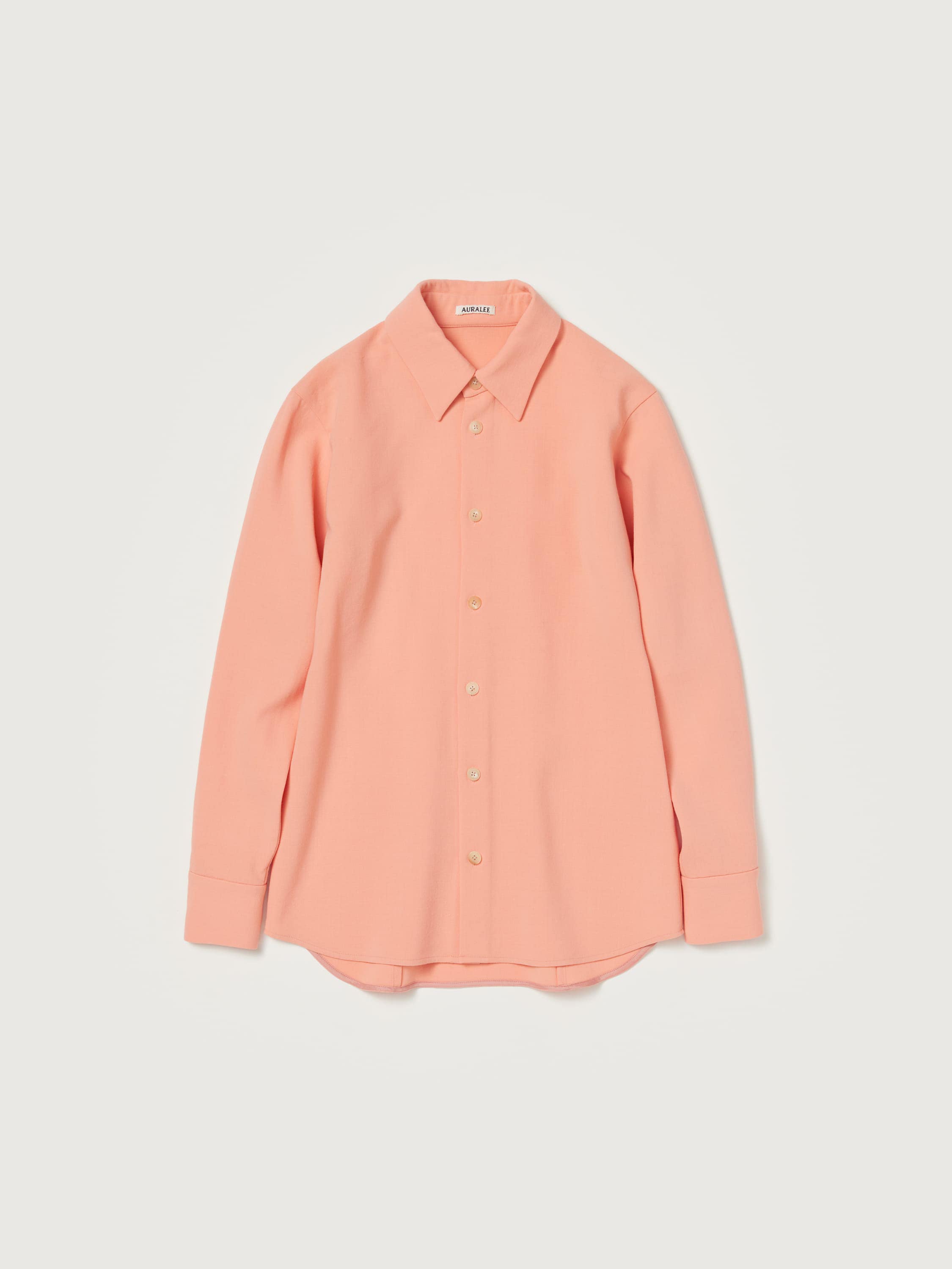 TENSE WOOL DOUBLE CLOTH SHIRT 詳細画像 SALMON PINK 1