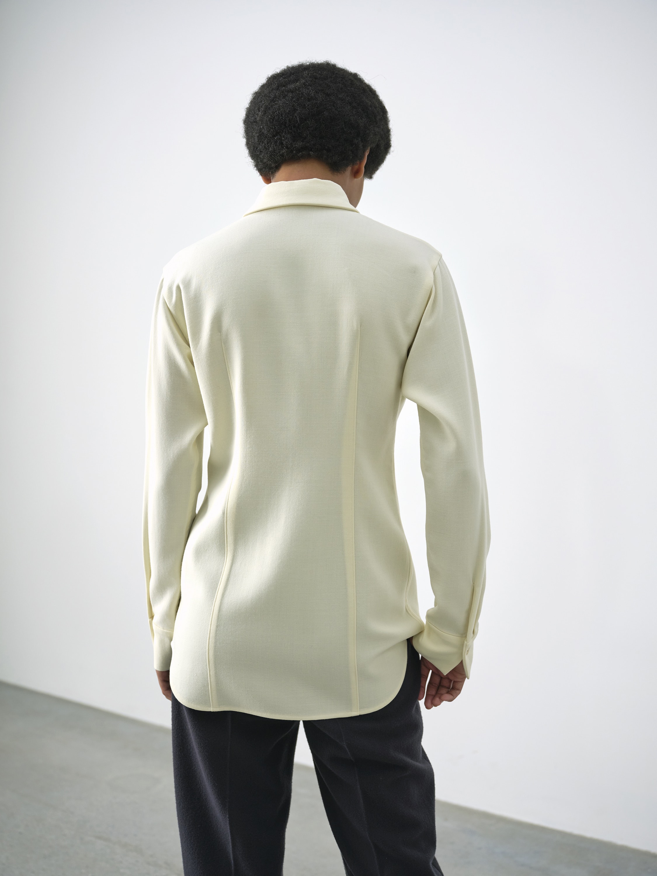 TENSE WOOL DOUBLE CLOTH SHIRT 詳細画像 IVORY 3