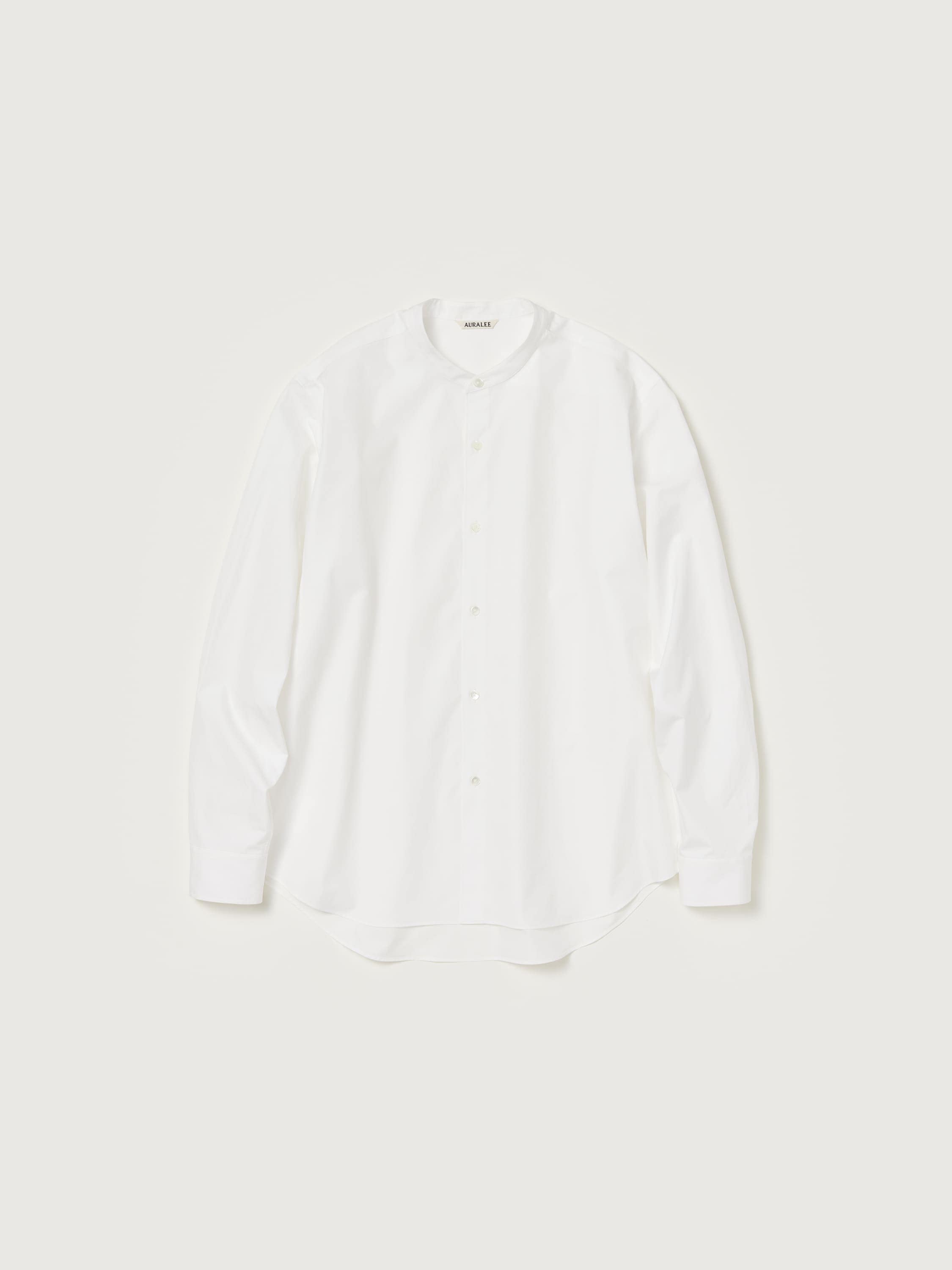 HIGH COUNT FINX OX  STAND COLLAR SHIRT 詳細画像 WHITE 5