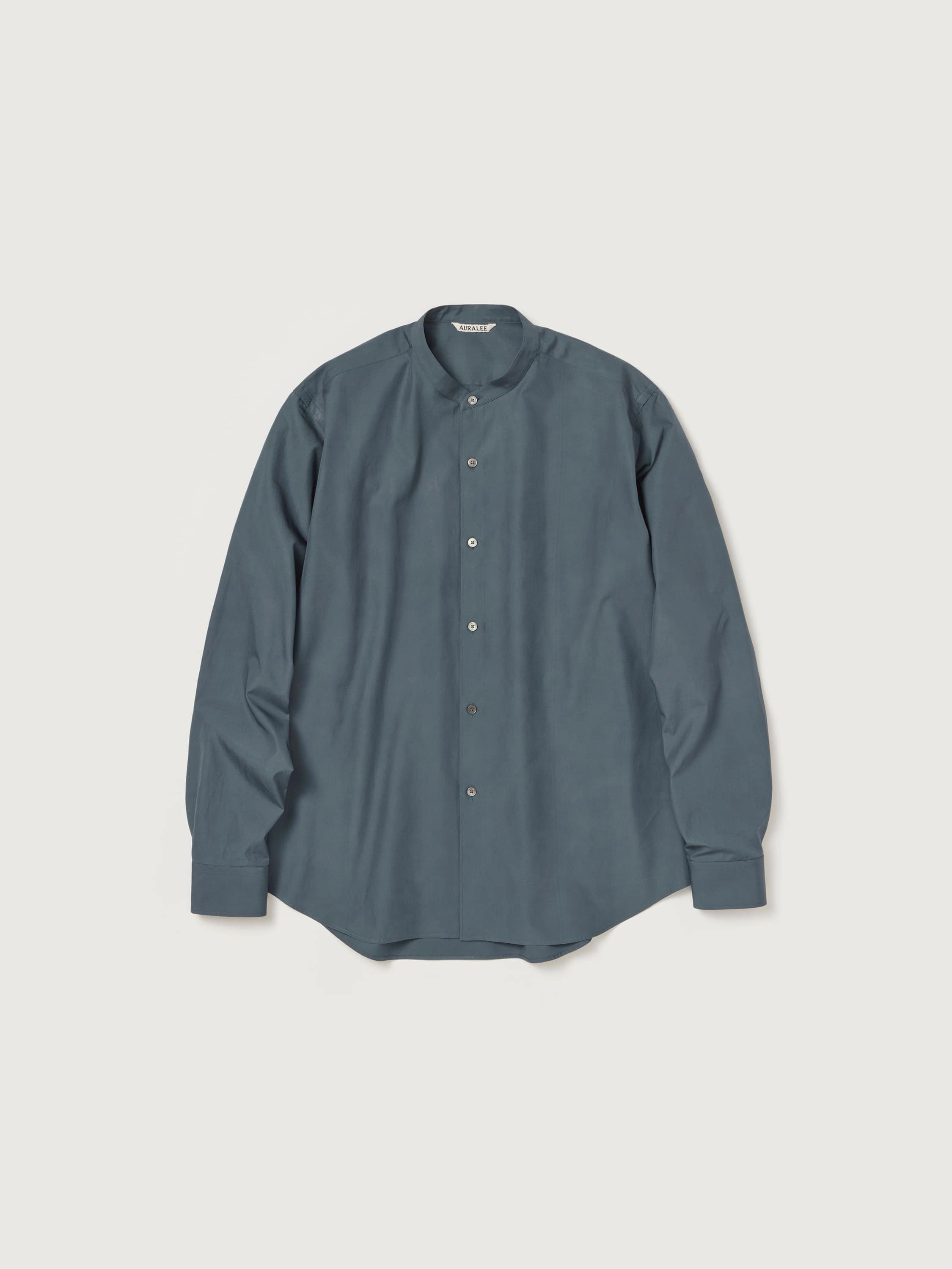 HIGH COUNT FINX OX  STAND COLLAR SHIRT 詳細画像 DARK BLUE 1