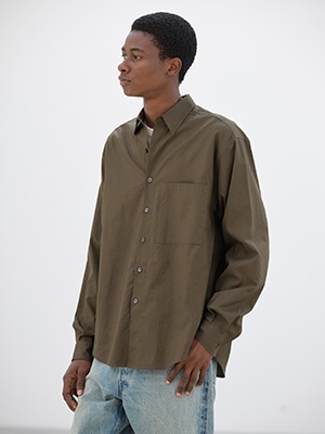 WASHED FINX TWILL BIG SHIRT