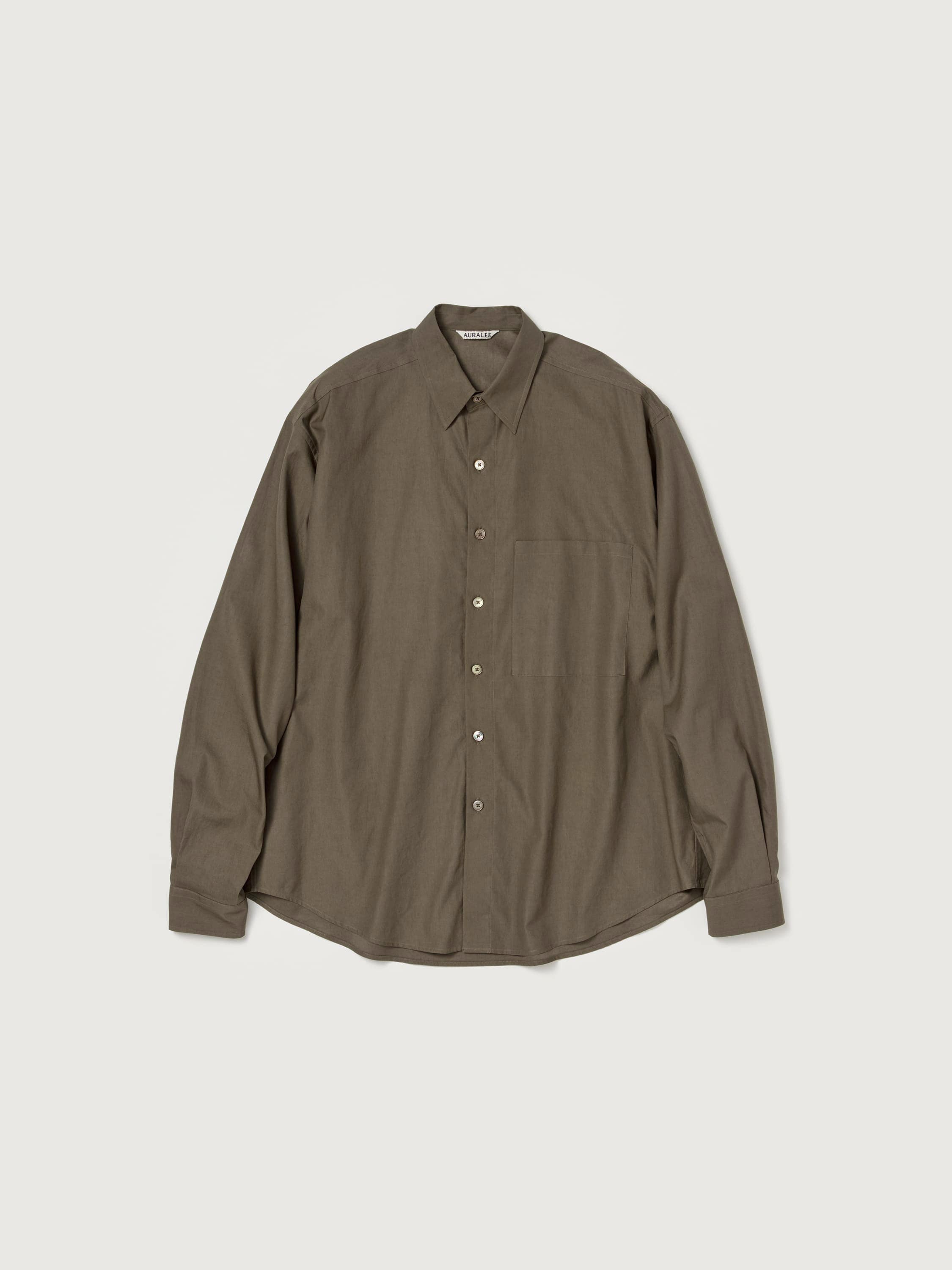 WASHED FINX TWILL BIG SHIRT 詳細画像 BROWN 4