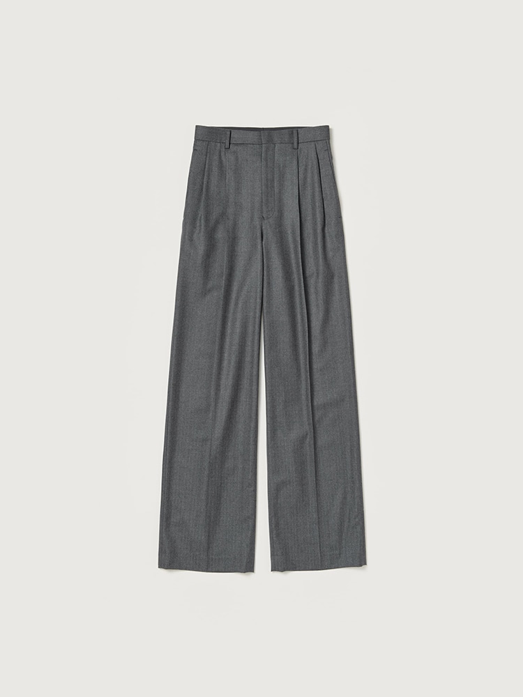 WOOL FULLING FLANNEL STRIPE SLACKS