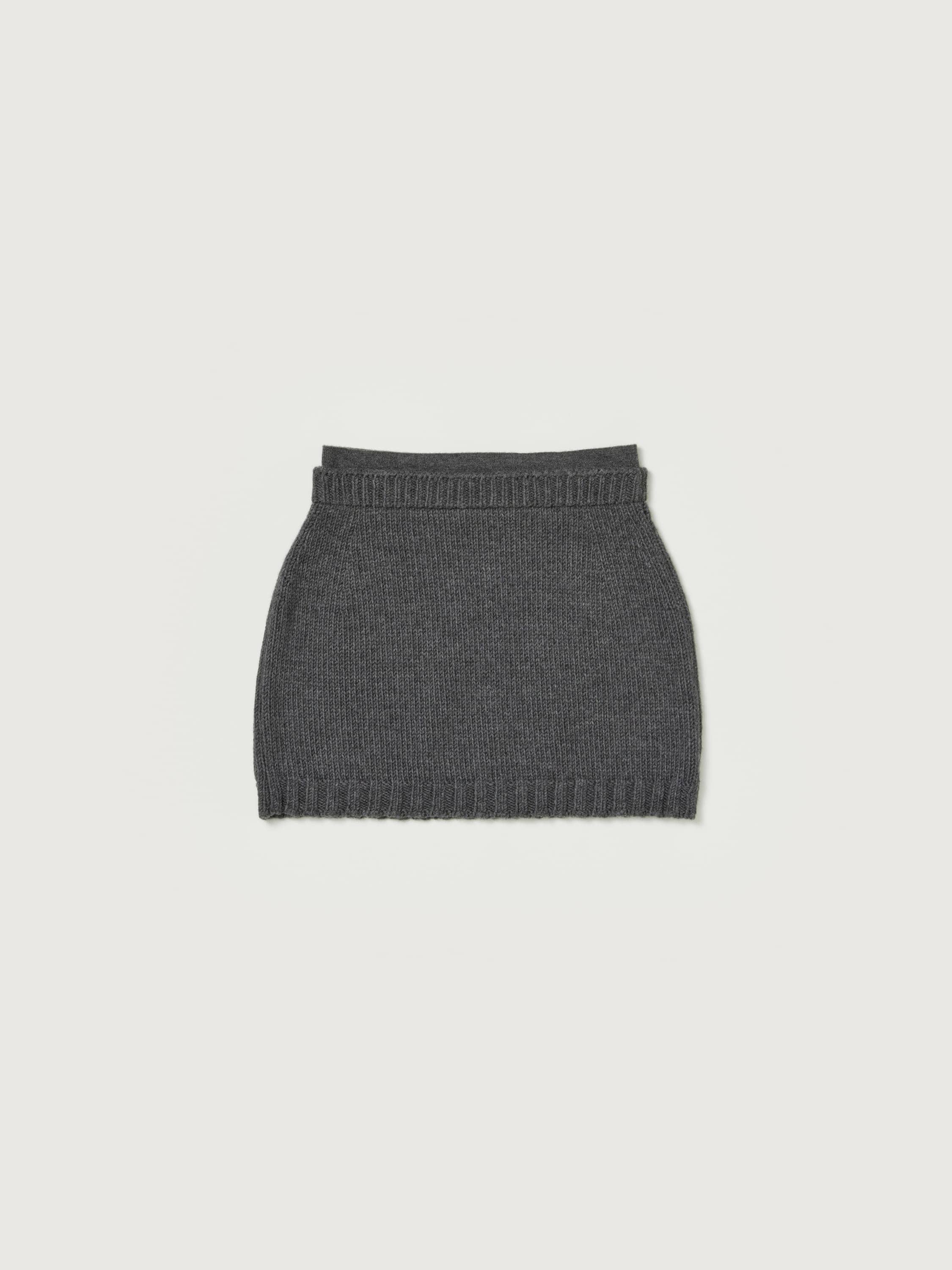 WOOL SOFT CORD KNIT MINI SKIRT AURALEE Official Website