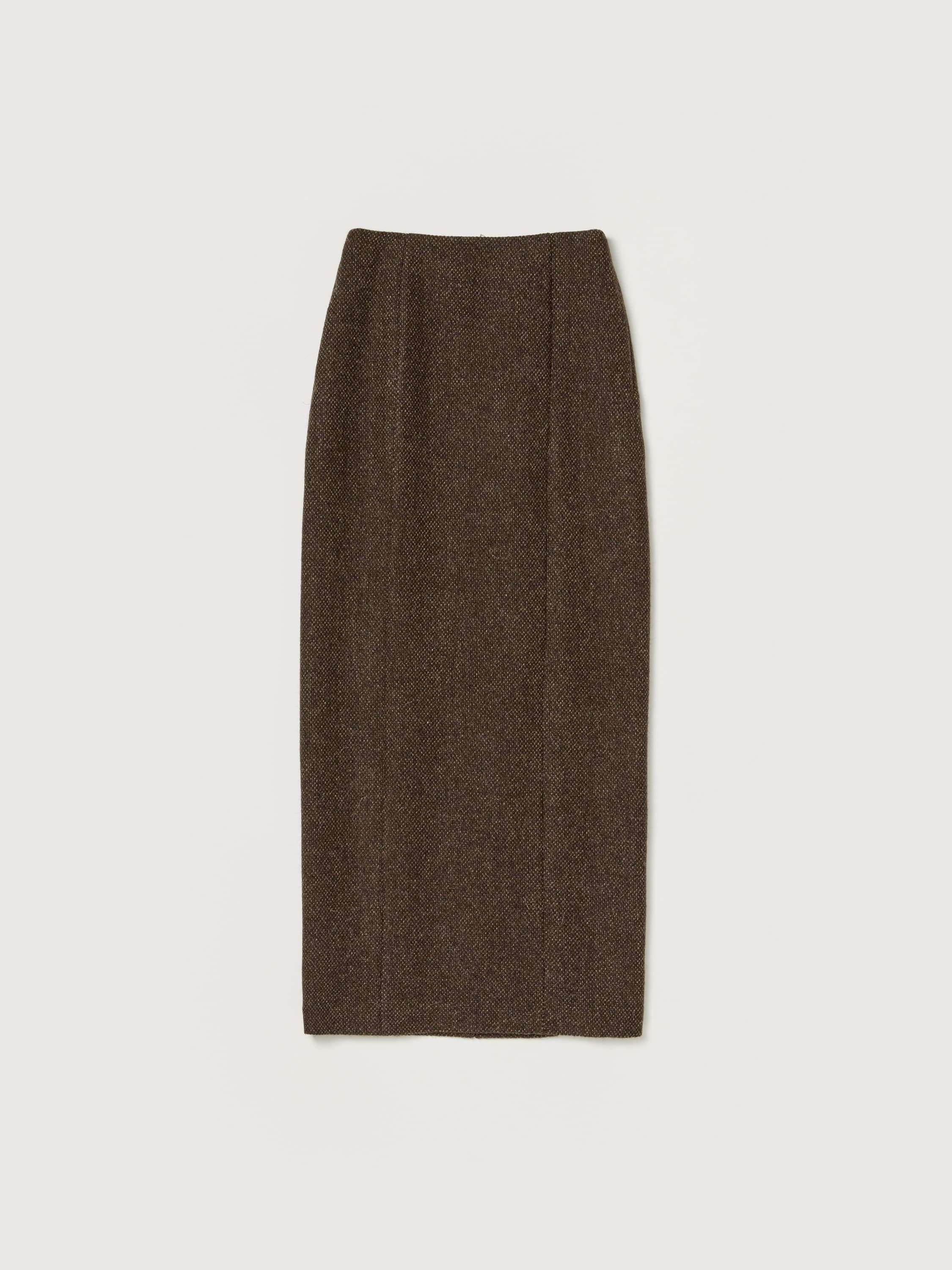 LAMA SHETLAND WOOL TWEED SKIRT 詳細画像 BROWN TWEED 1