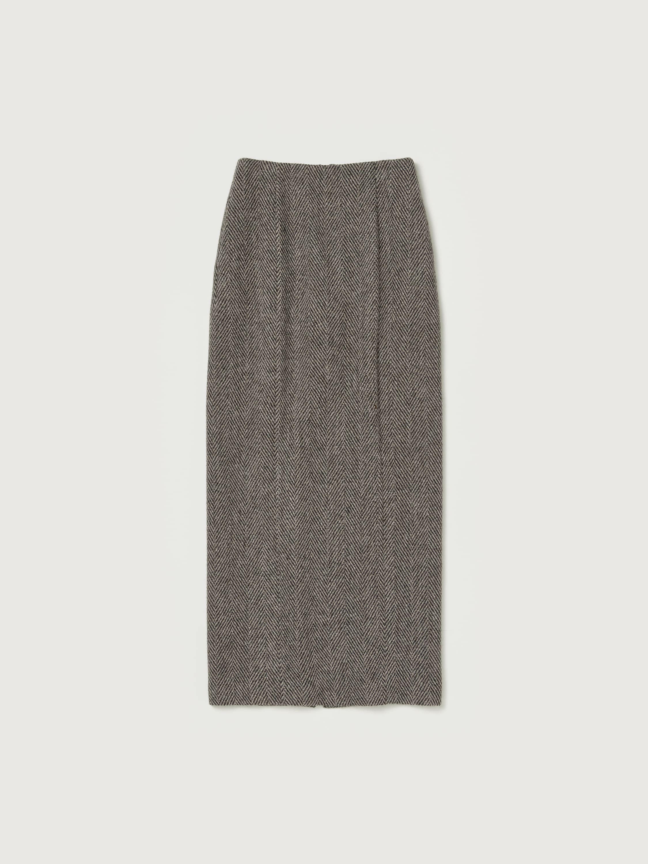 LAMA SHETLAND WOOL TWEED SKIRT 詳細画像 KHAKI TWEED 4