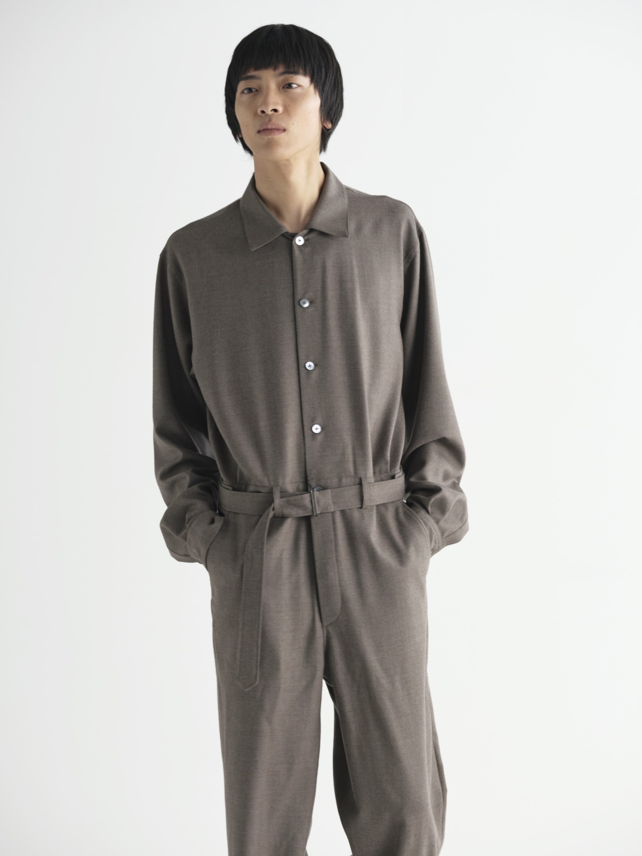 SUPER LIGHT WOOL JUMPSUIT 詳細画像 TOP BROWN 3