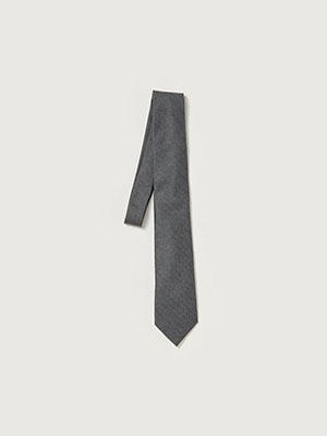 WOOL FULLING FLANNEL STRIPE TIE