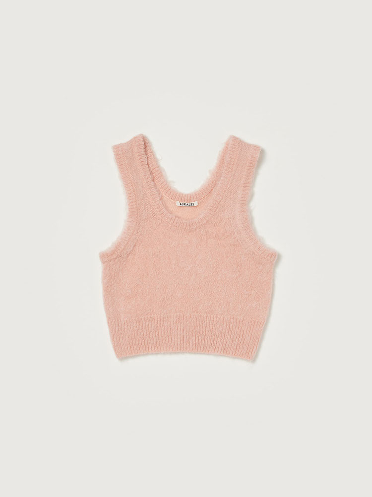 BRUSHED SUPER KID MOHAIR KNIT TANK