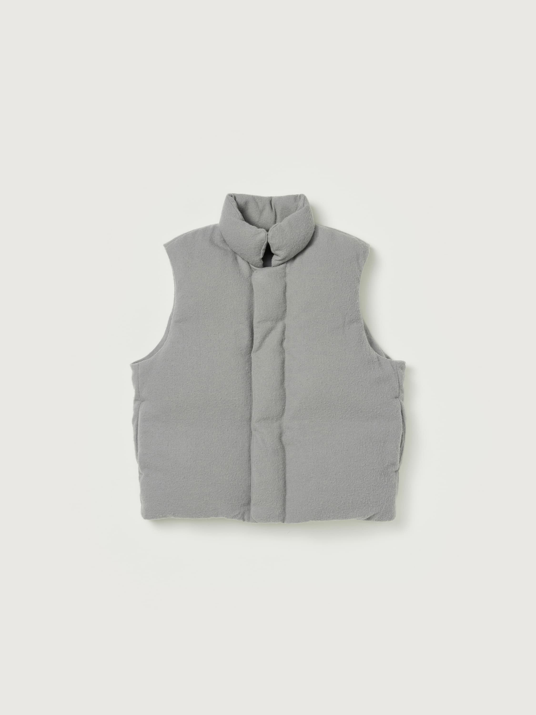 BRUSHED ALPACA WOOL DOWN VEST 詳細画像 LIGHT GRAY 1