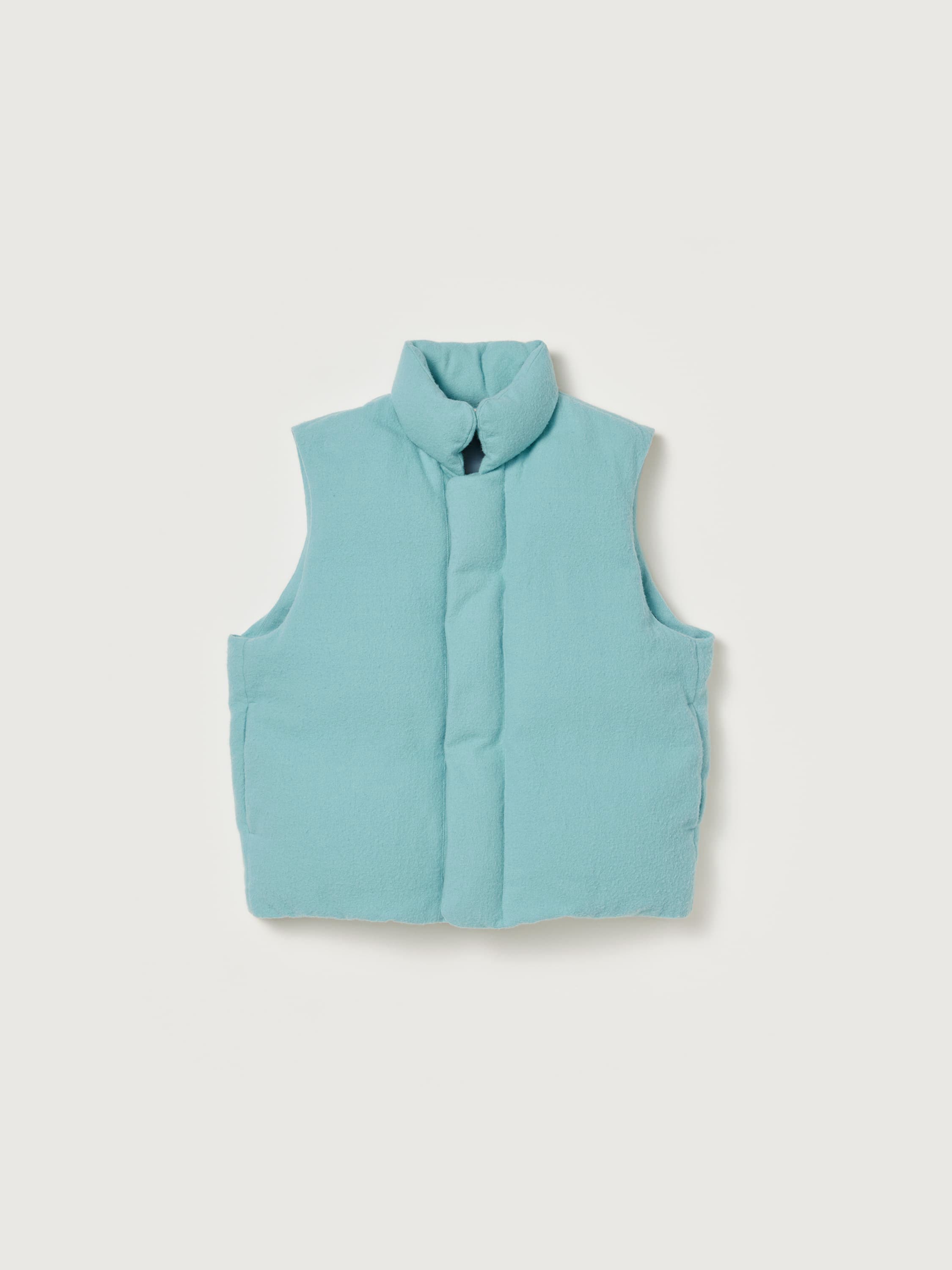 BRUSHED ALPACA WOOL DOWN VEST 詳細画像 LIGHT BLUE 5