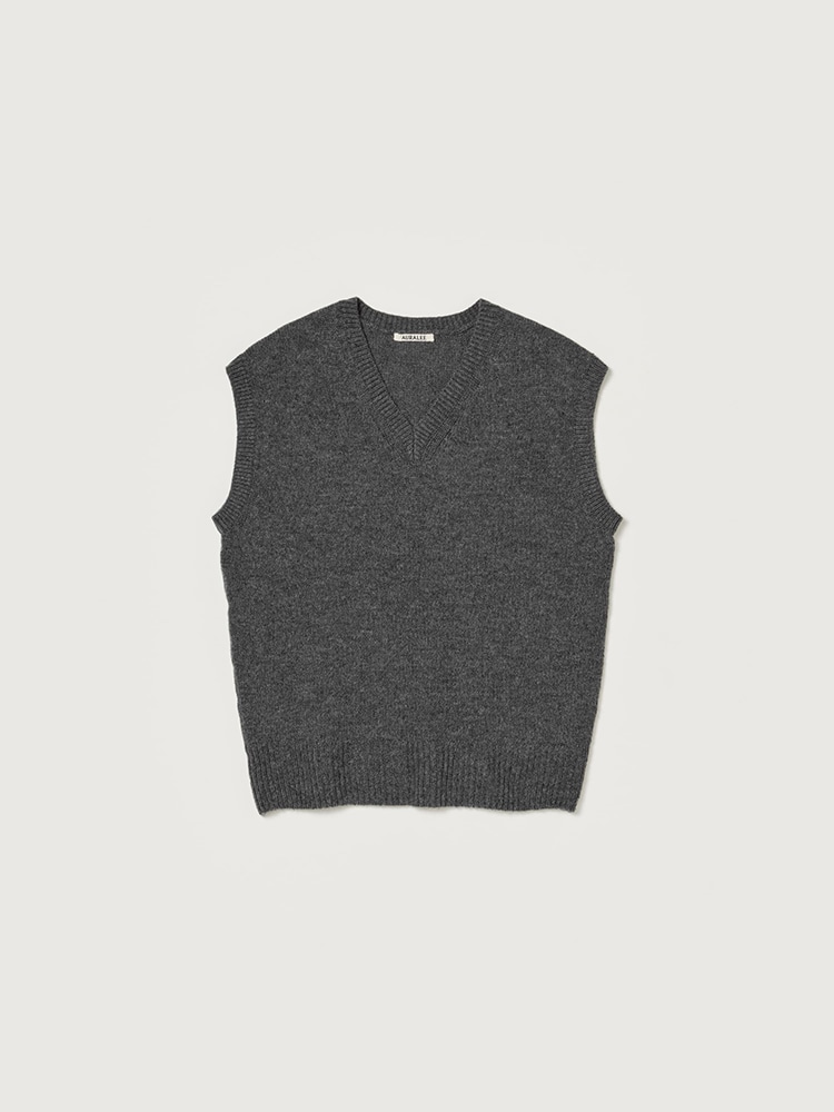 WOOL CASHMERE SILK KNIT VEST