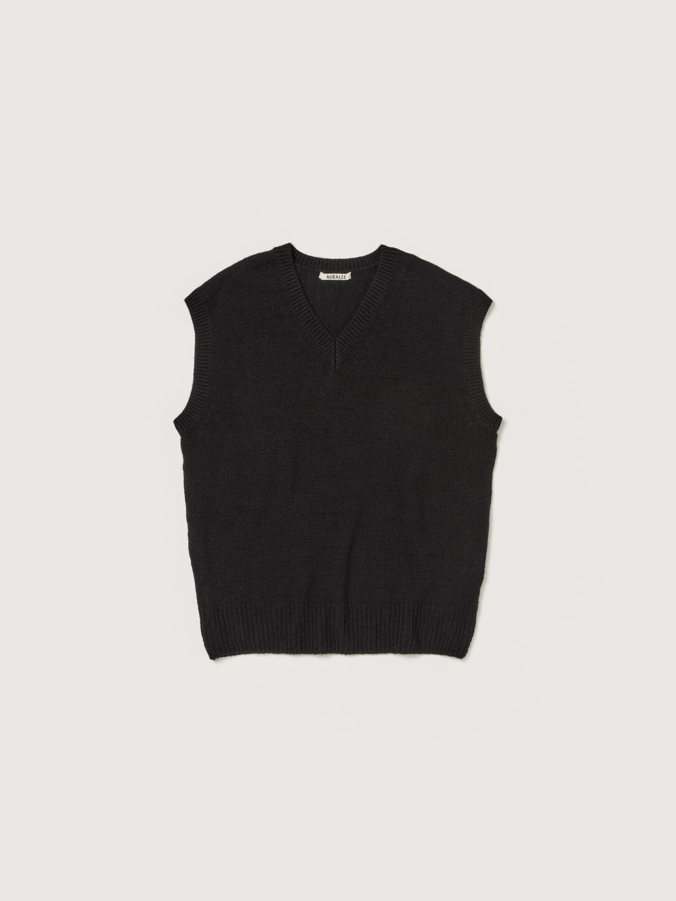 WOOL CASHMERE SILK KNIT VEST 詳細画像 BLACK 7