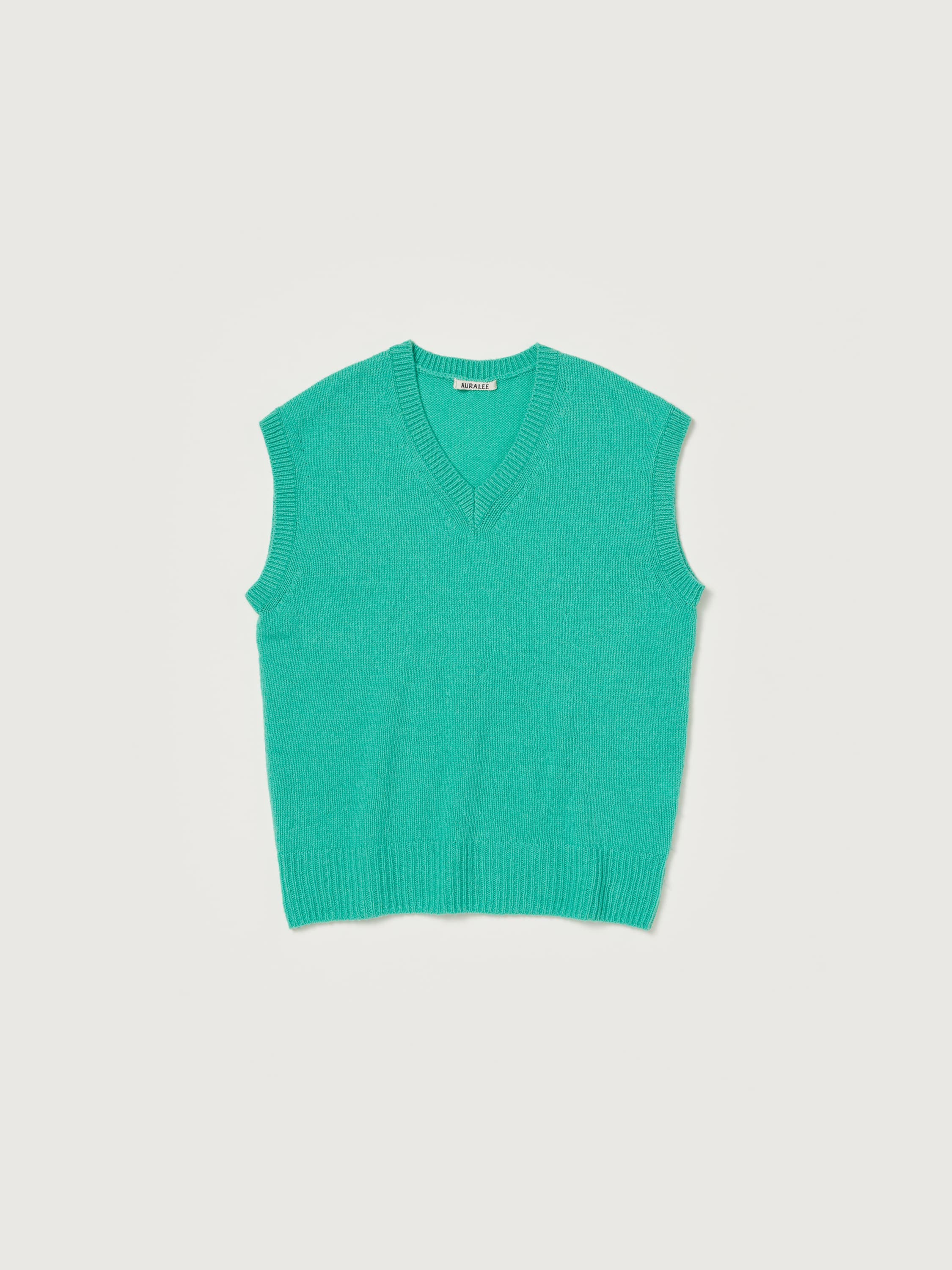 WOOL CASHMERE SILK KNIT VEST 詳細画像 AQUA GREEN 8