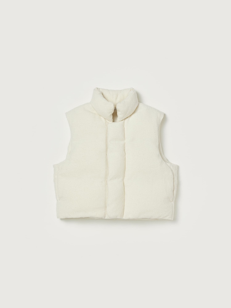 BRUSHED ALPACA WOOL DOWN VEST