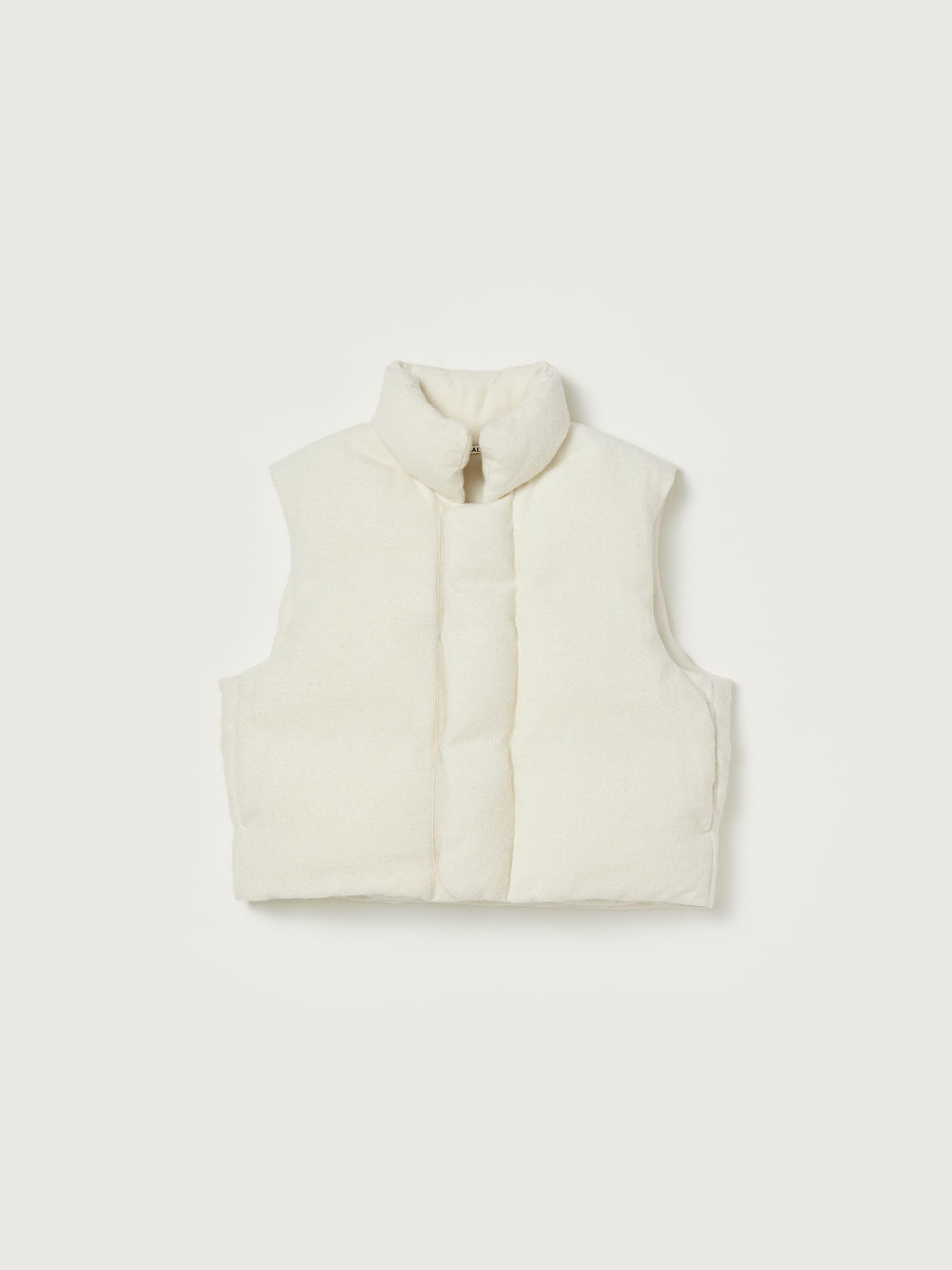 BRUSHED ALPACA WOOL DOWN VEST 詳細画像 OFF WHITE 5