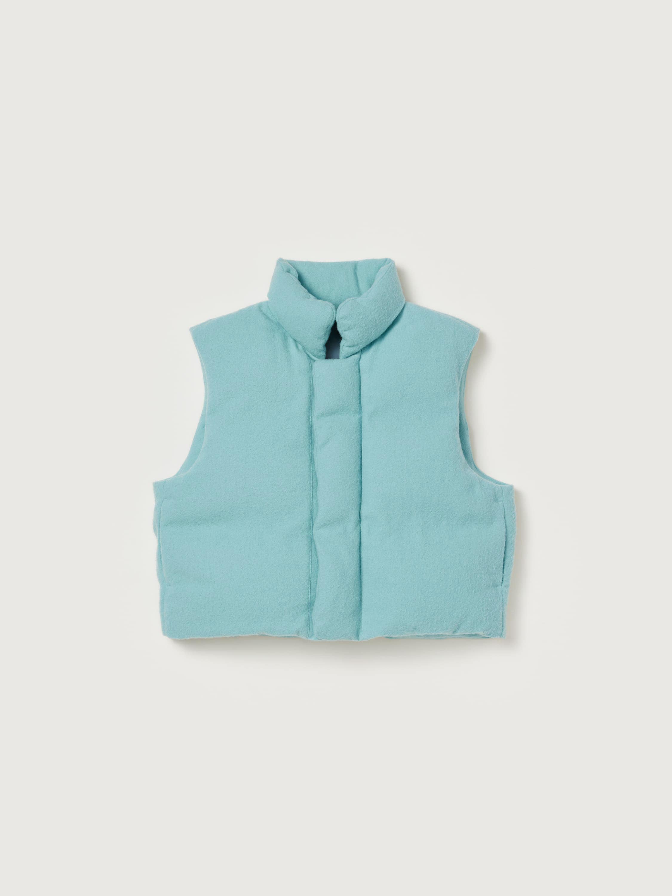 BRUSHED ALPACA WOOL DOWN VEST 詳細画像 LIGHT BLUE 6