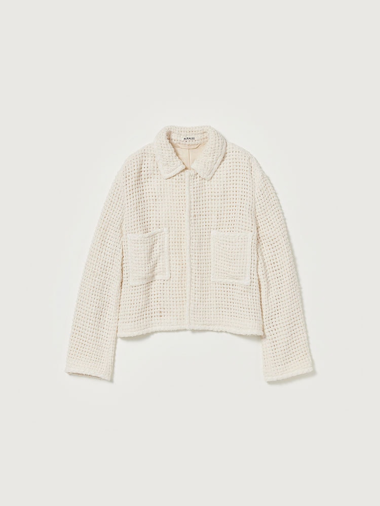 HOMESPUN SUMMER TWEED MESH BLOUSON - AURALEE