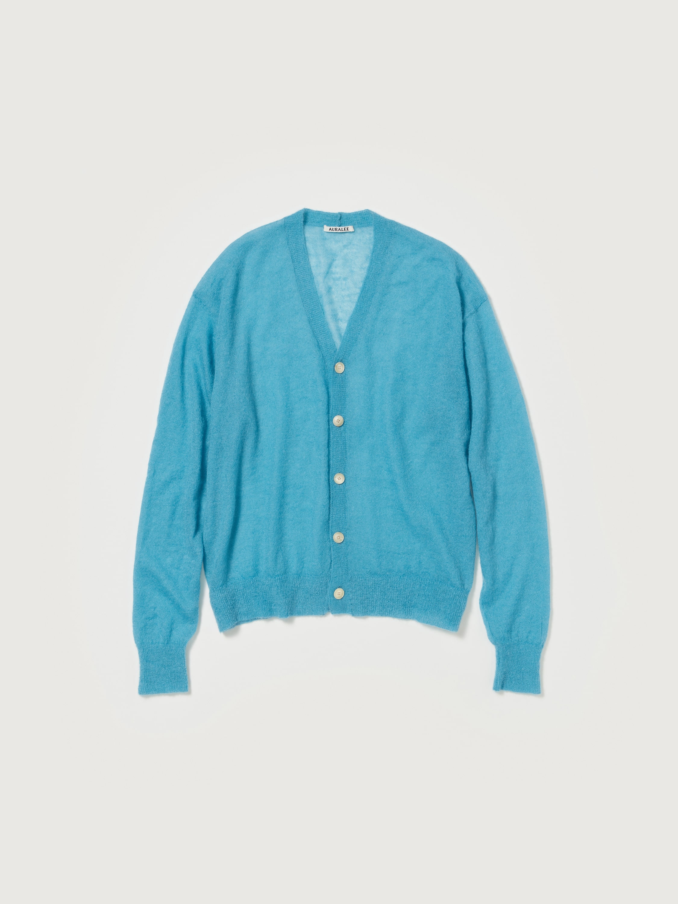 KID MOHAIR SHEER KNIT CARDIGAN 詳細画像 TURQUOISE BLUE 5