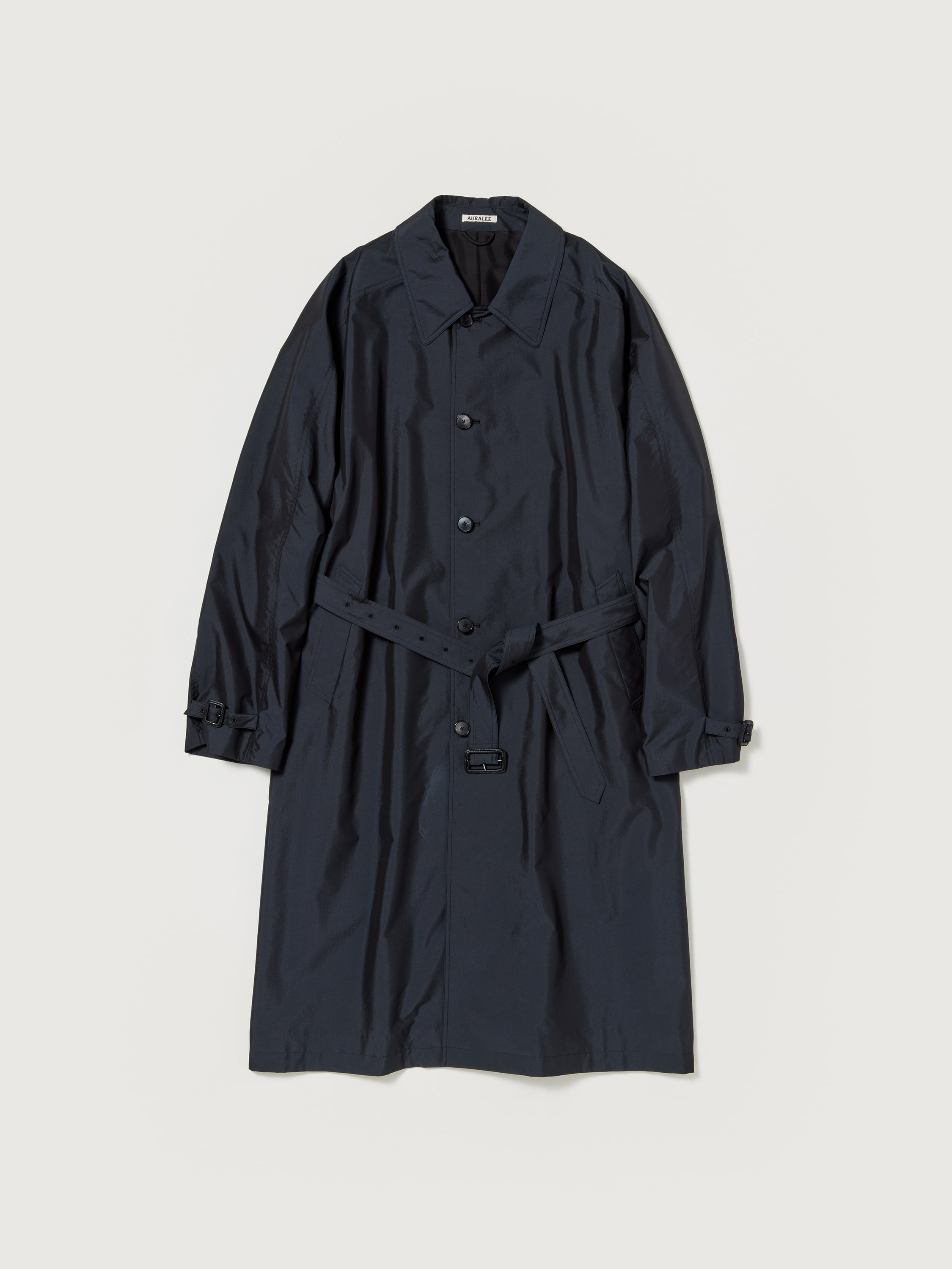 FINX POLYESTER WEATHER CHAMBRAY SOUTIEN COLLOAR COAT 詳細画像 BLACK CHAMBRAY 1