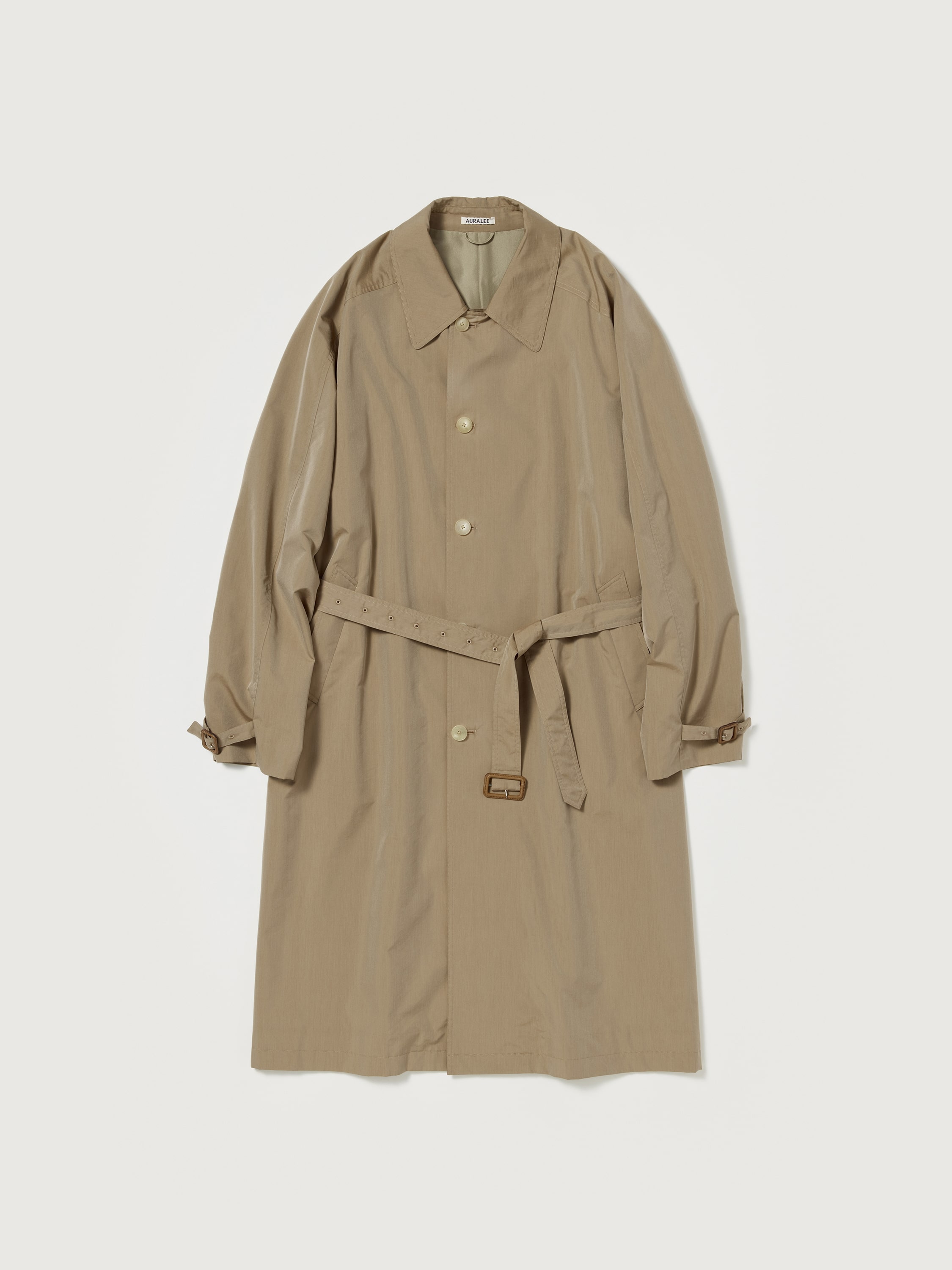 FINX POLYESTER WEATHER CHAMBRAY SOUTIEN COLLOAR COAT 詳細画像 BROWN CHAMBRAY 8