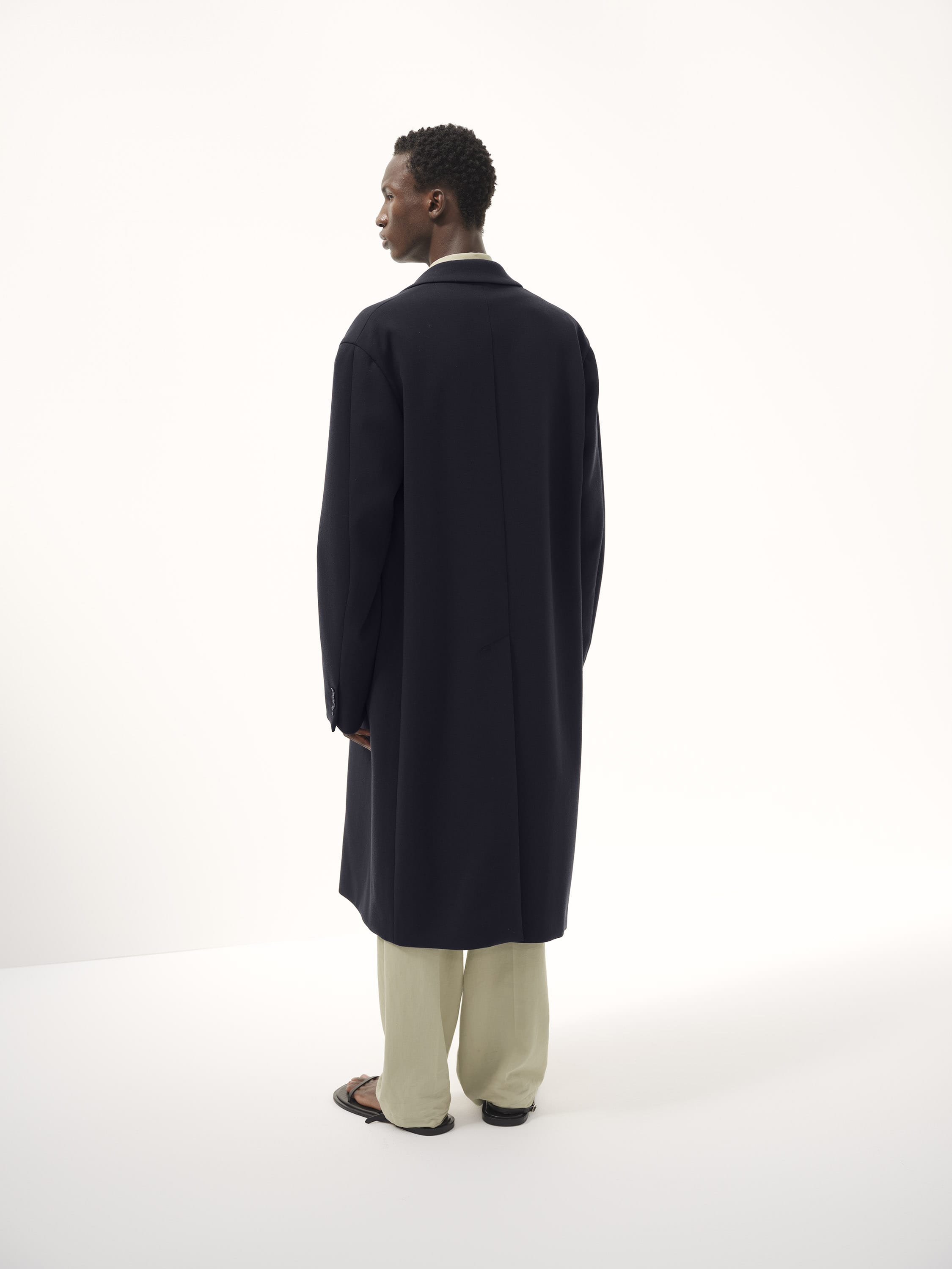 DOUBLE CLOTH HIGH COUNT WOOL CHESTERFIELD COAT 詳細画像 DARK NAVY 3
