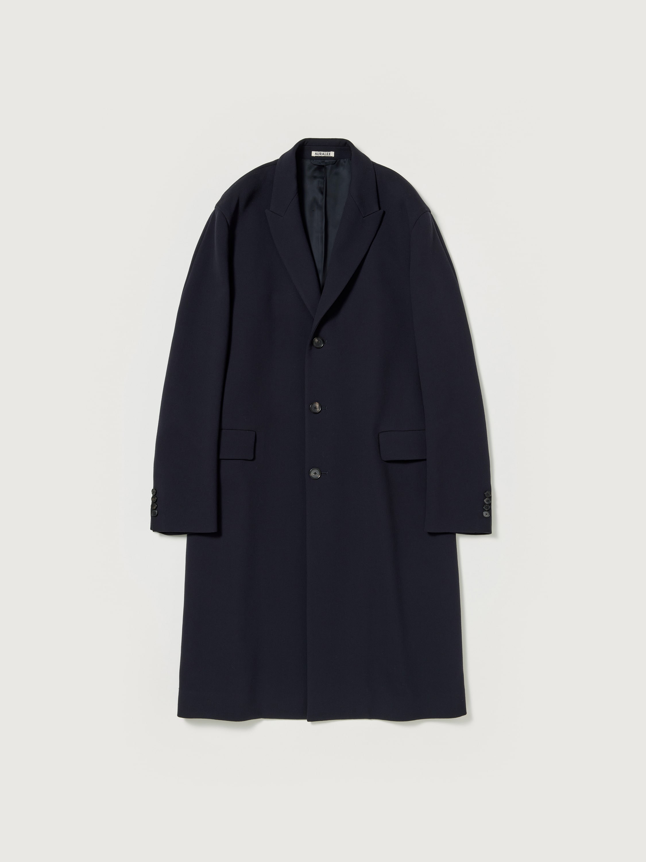 DOUBLE CLOTH HIGH COUNT WOOL CHESTERFIELD COAT 詳細画像 DARK NAVY 5