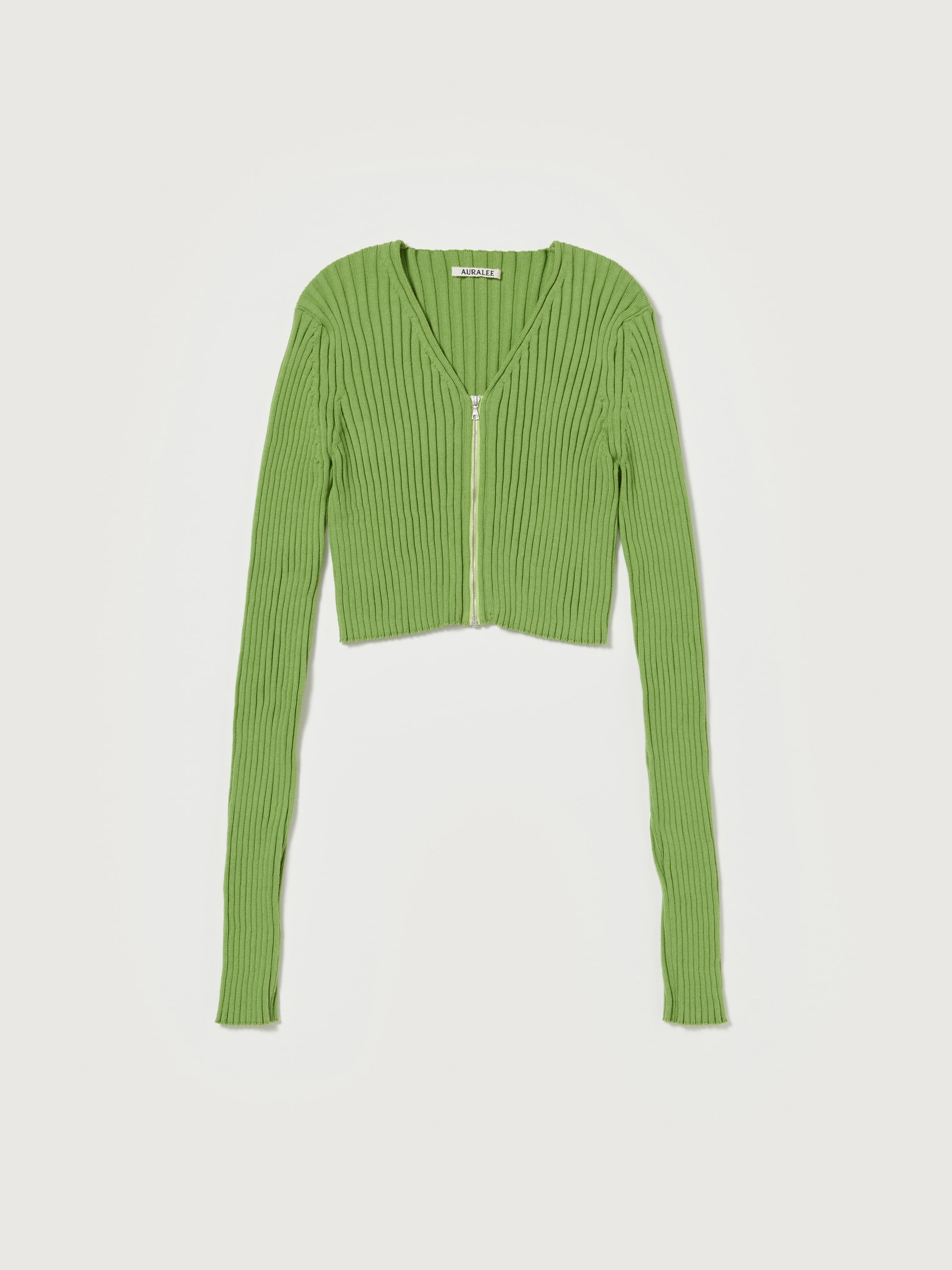 DRY COTTON WIDE RIB KNIT ZIP CARDIGAN - AURALEE Official Website
