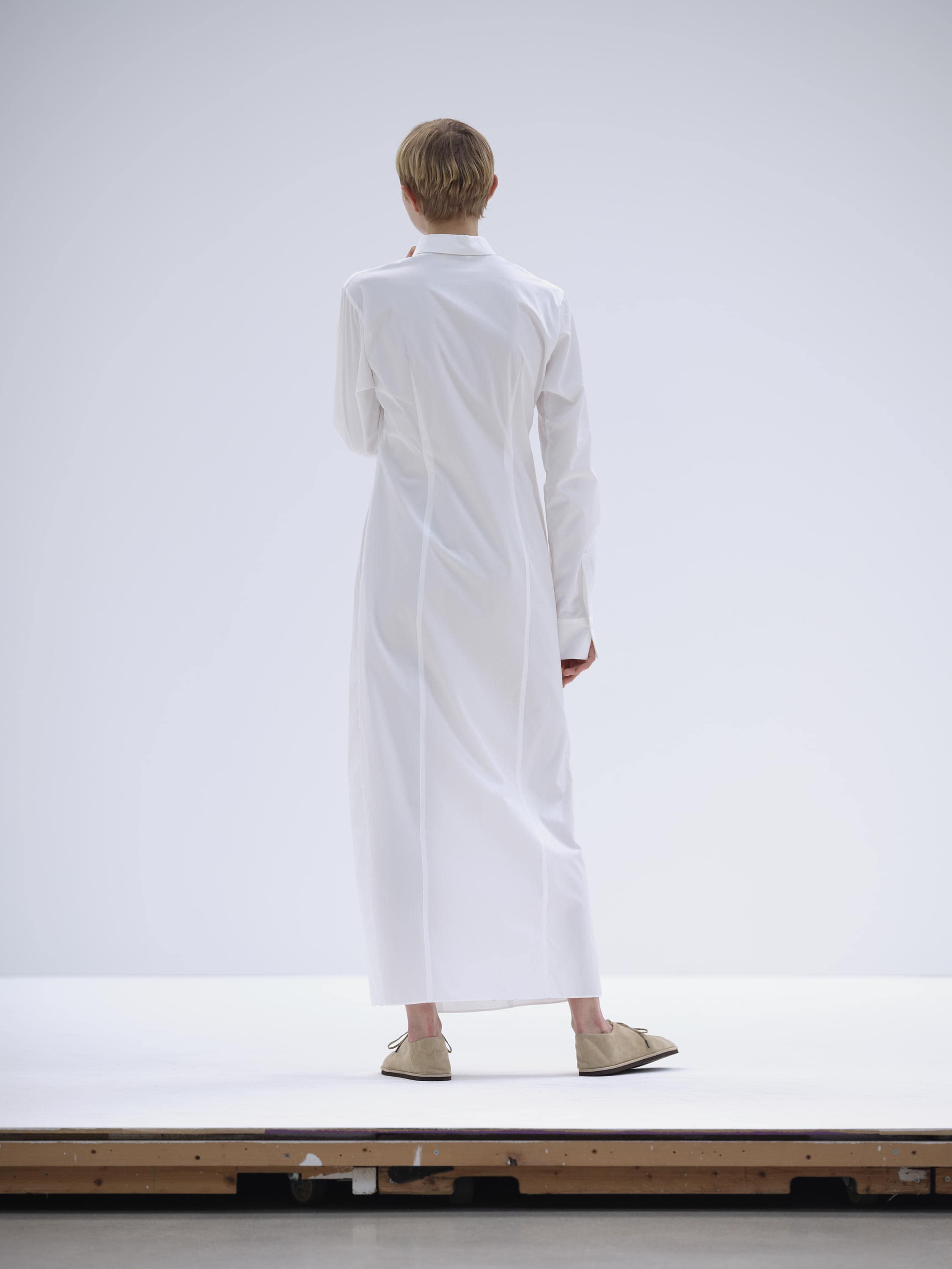 HIGH COUNT FINX OX SHIRT DRESS 詳細画像 WHITE 3