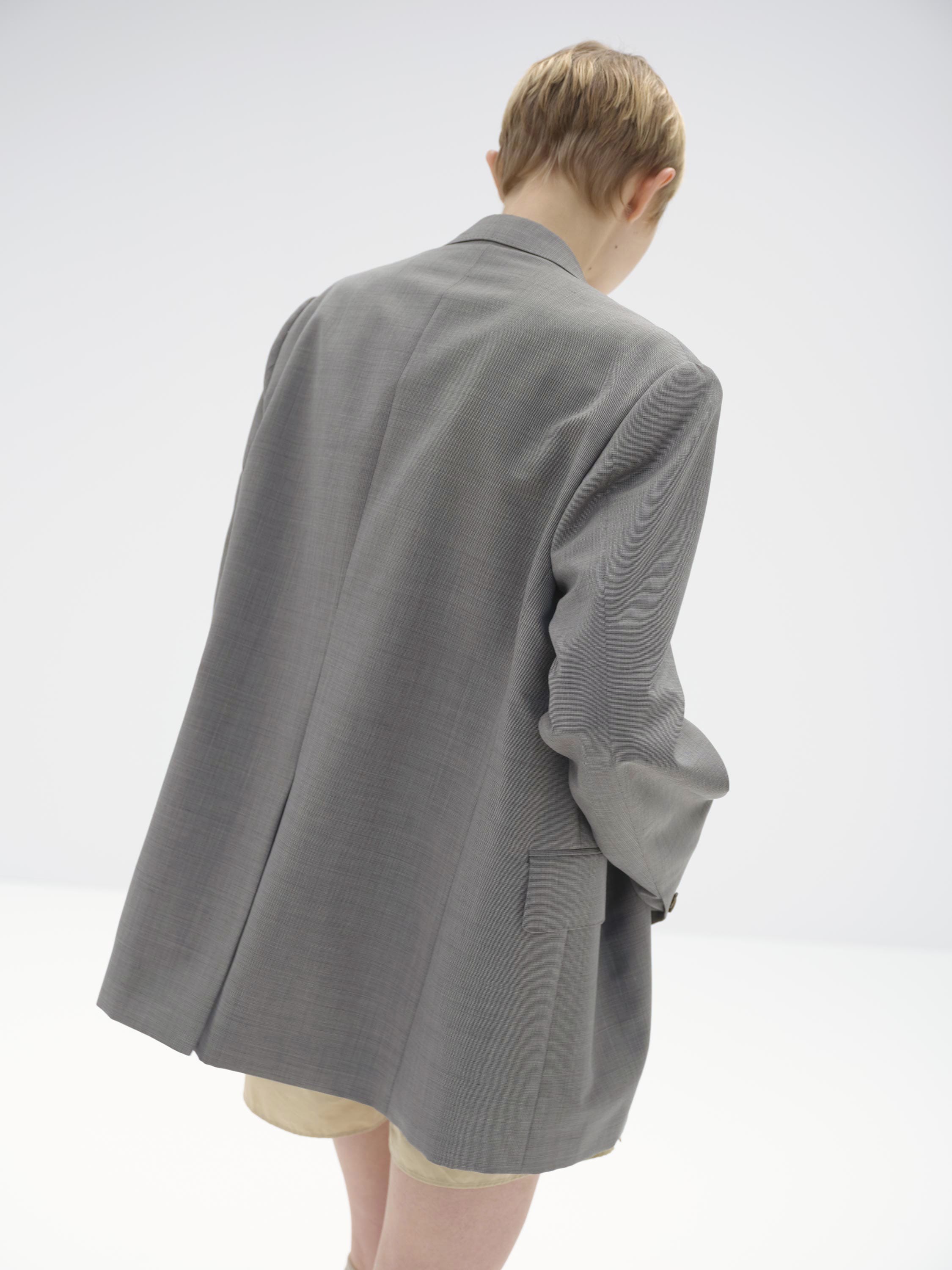 TROPICAL WOOL KID MOHAIR JACKET 詳細画像 GRAY CHECK 4