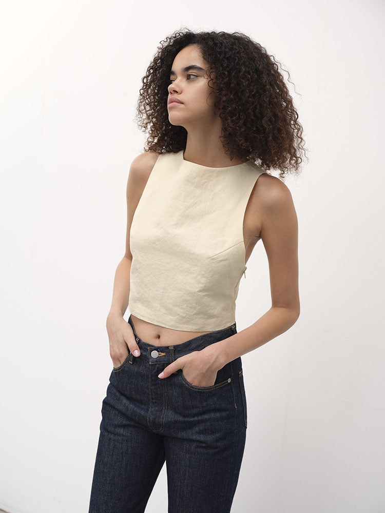 HIGH DENSITY FINX LINEN WEATHER TANK