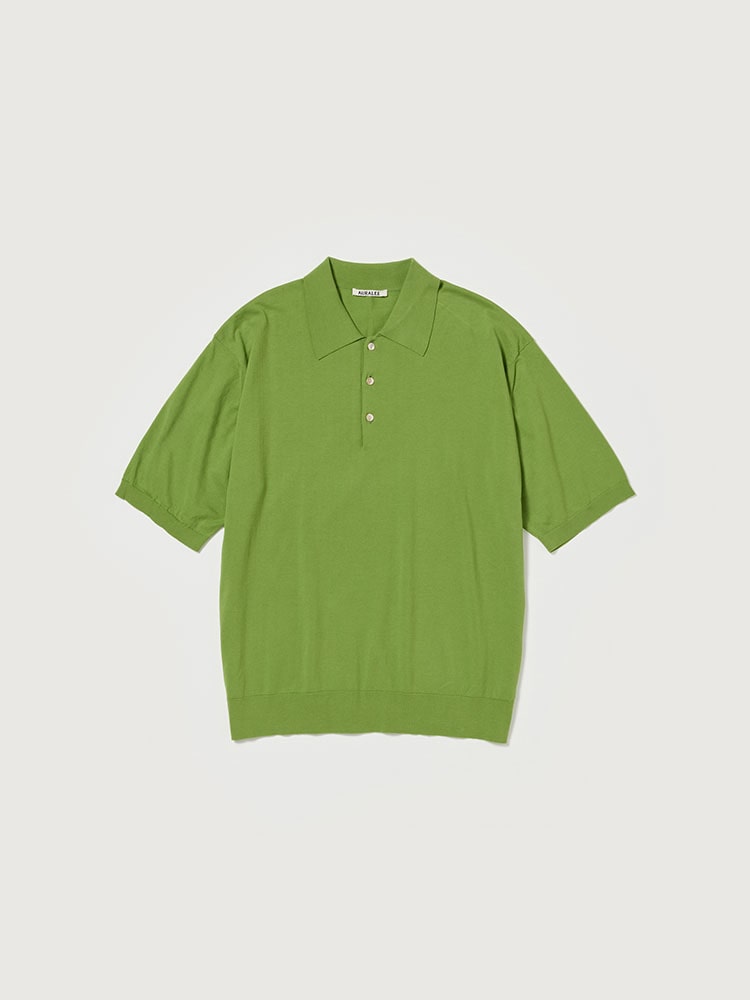 SUPER HIGH GAUGE COTTON KNIT POLO - AURALEE Official